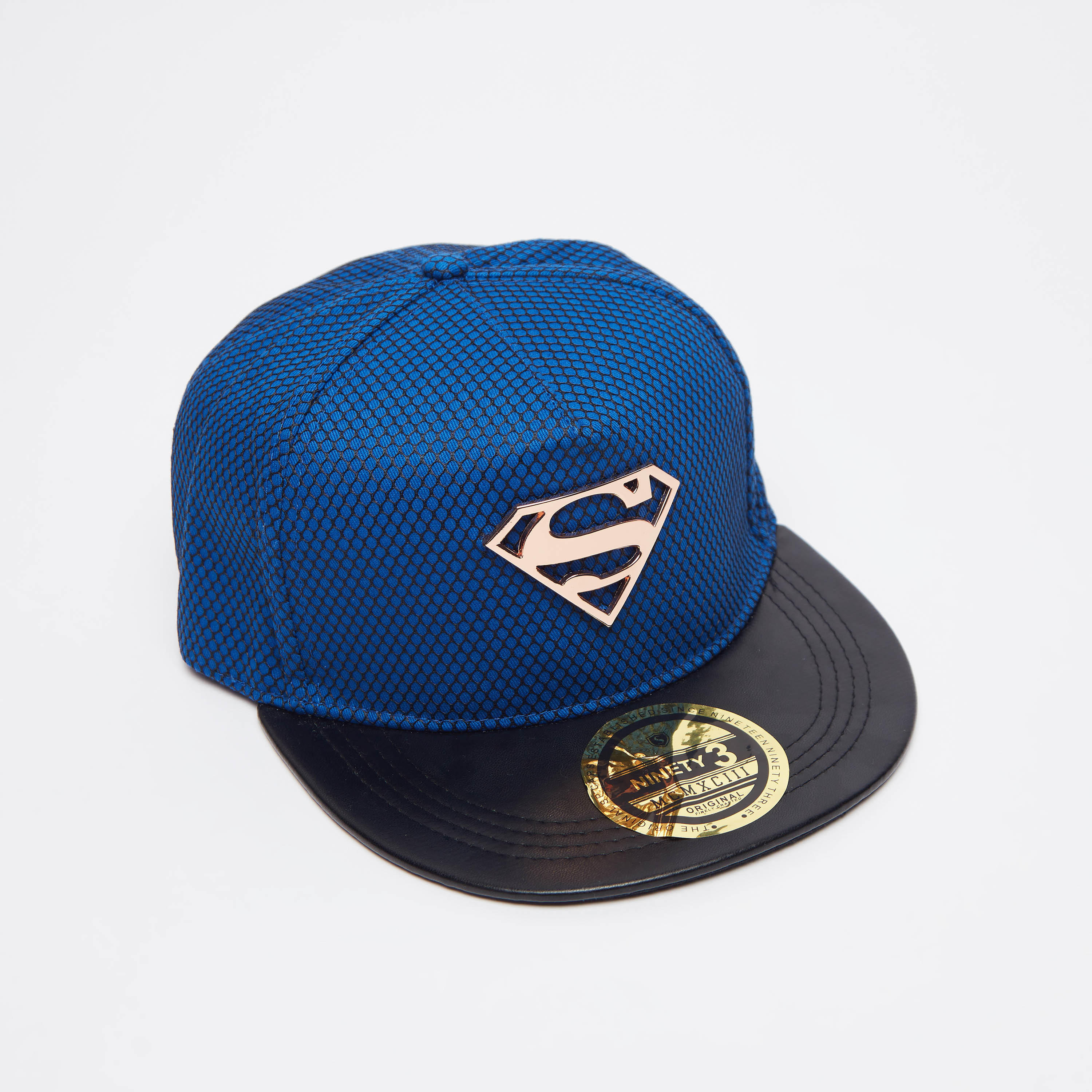 Superman Applique Detail Cap with Snap Closure-men-caps-image-1