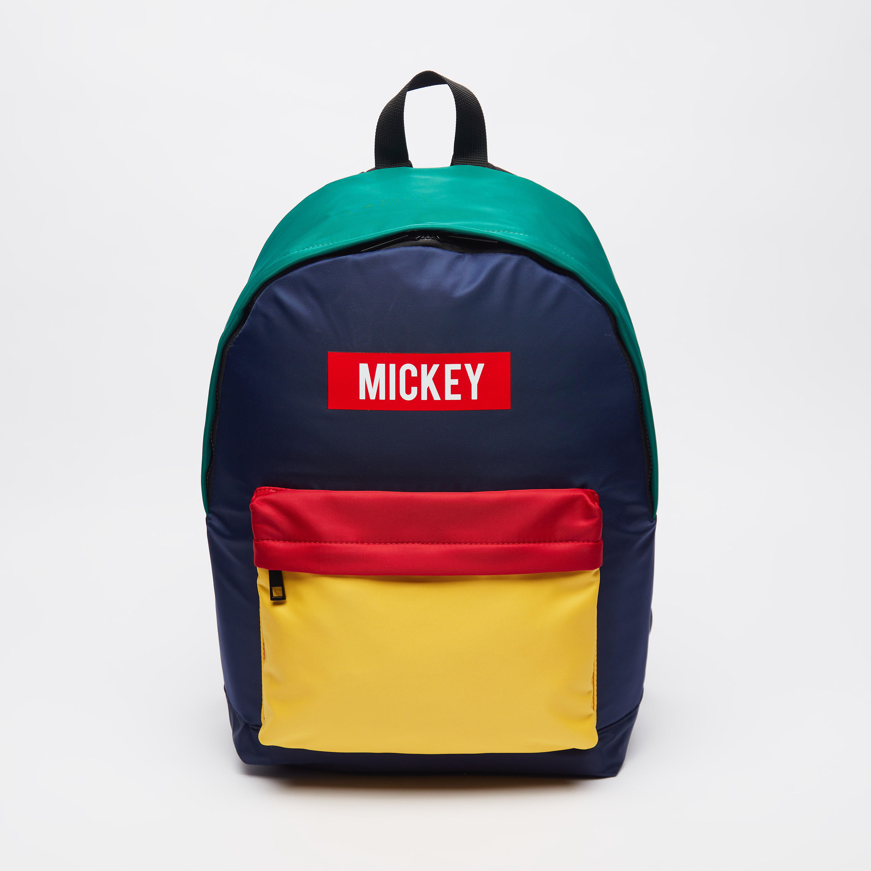 Mickey Mouse Print Backpack with Adjustable Shoulder Straps-men-bags-image-1
