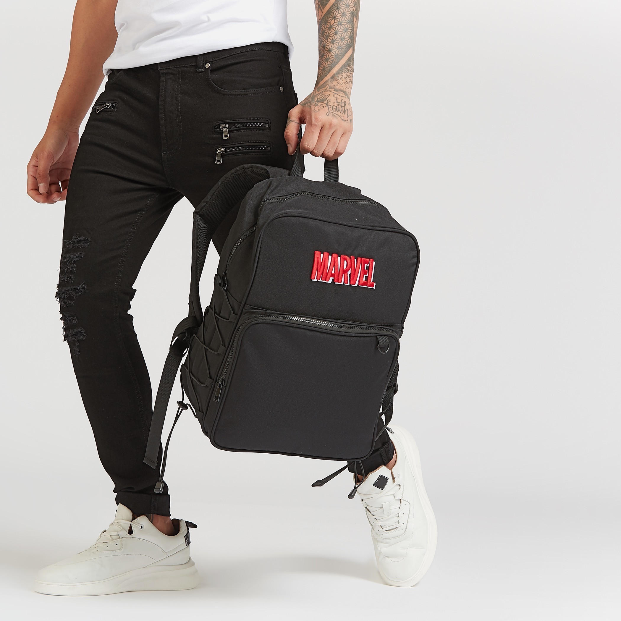 Marvel Embroidered Backpack with Adjustable Shoulder Straps-men-bags-image-2