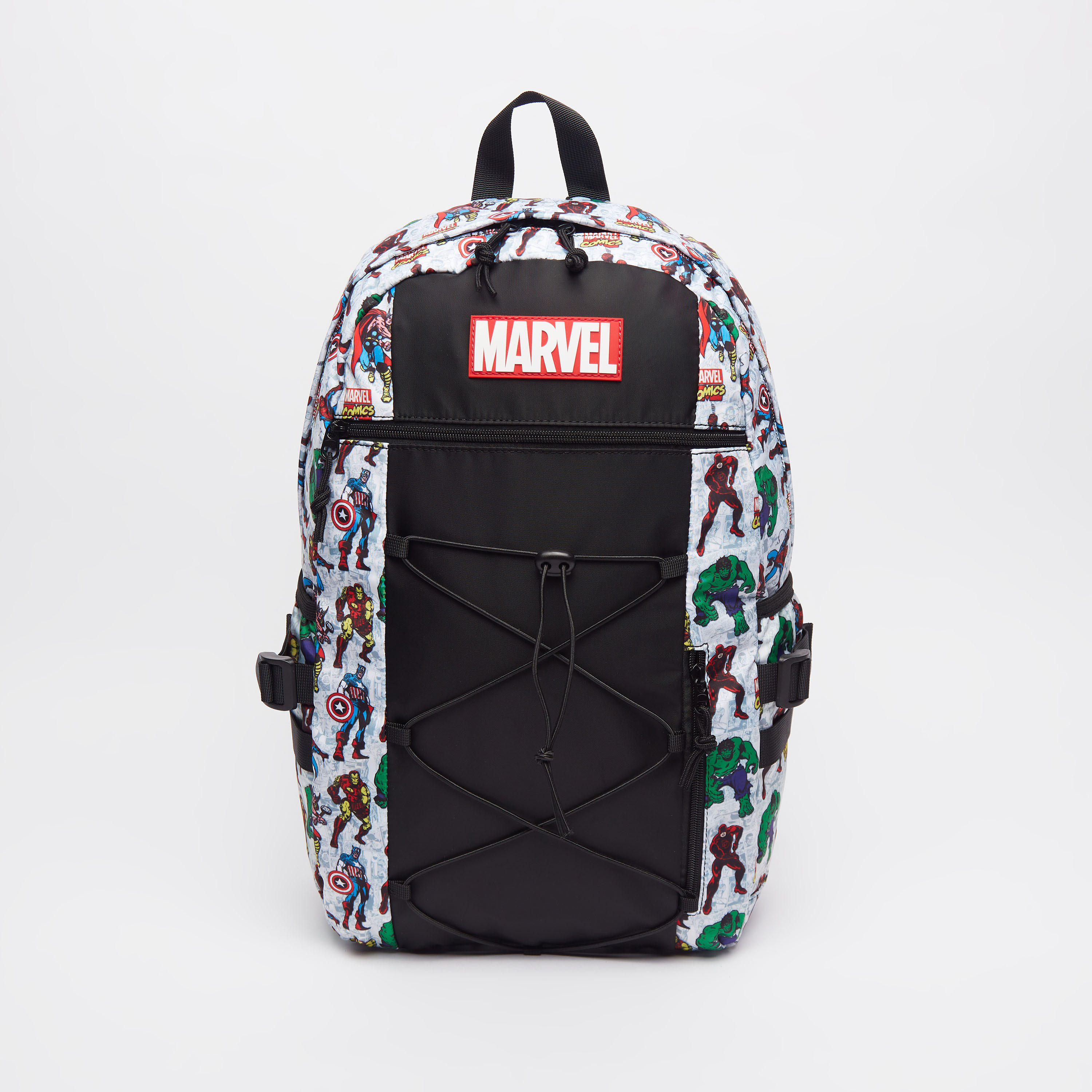 Marvel Print Backpack with Adjustable Shoulder Straps-men-bags-image-1