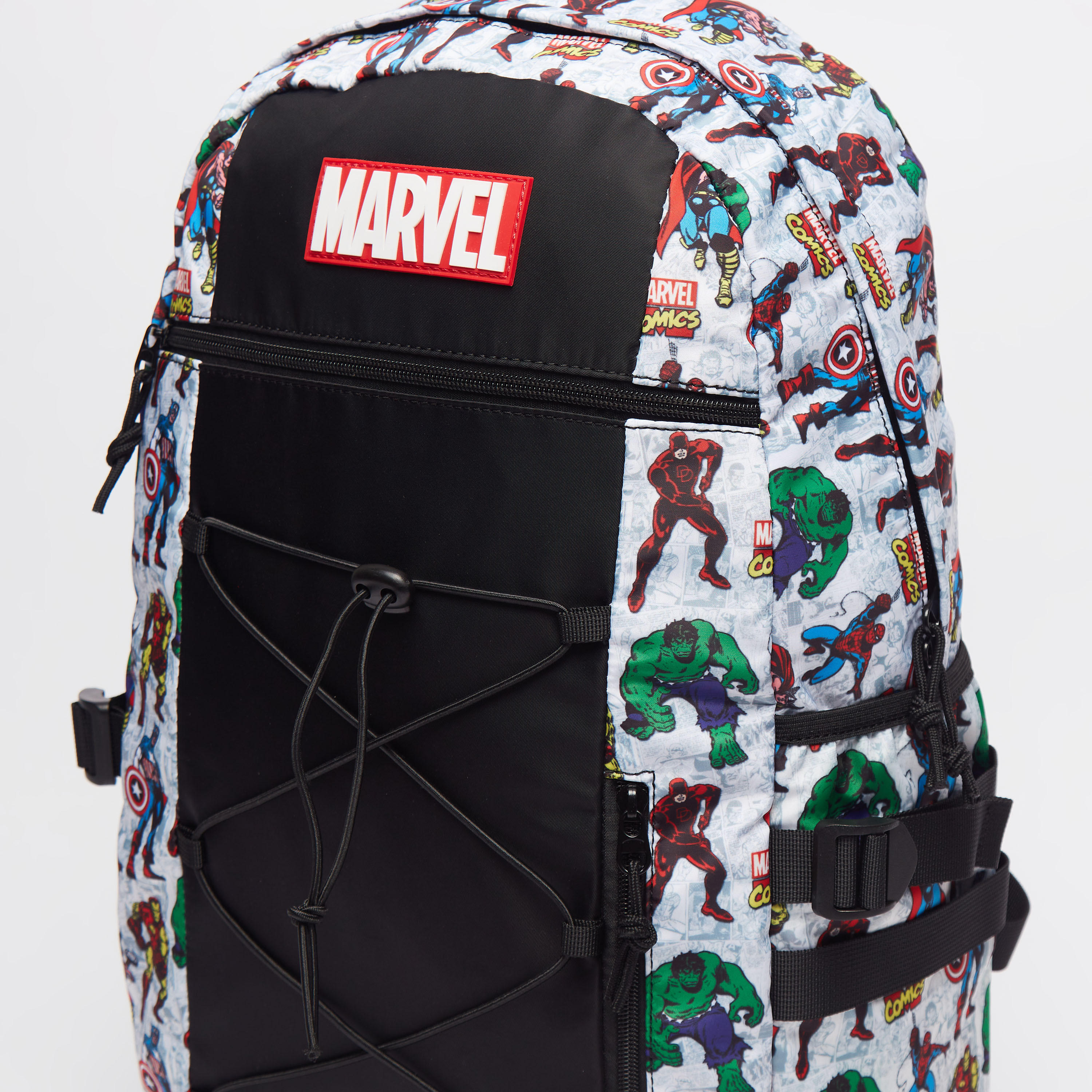 Marvel Print Backpack with Adjustable Shoulder Straps-men-bags-image-3
