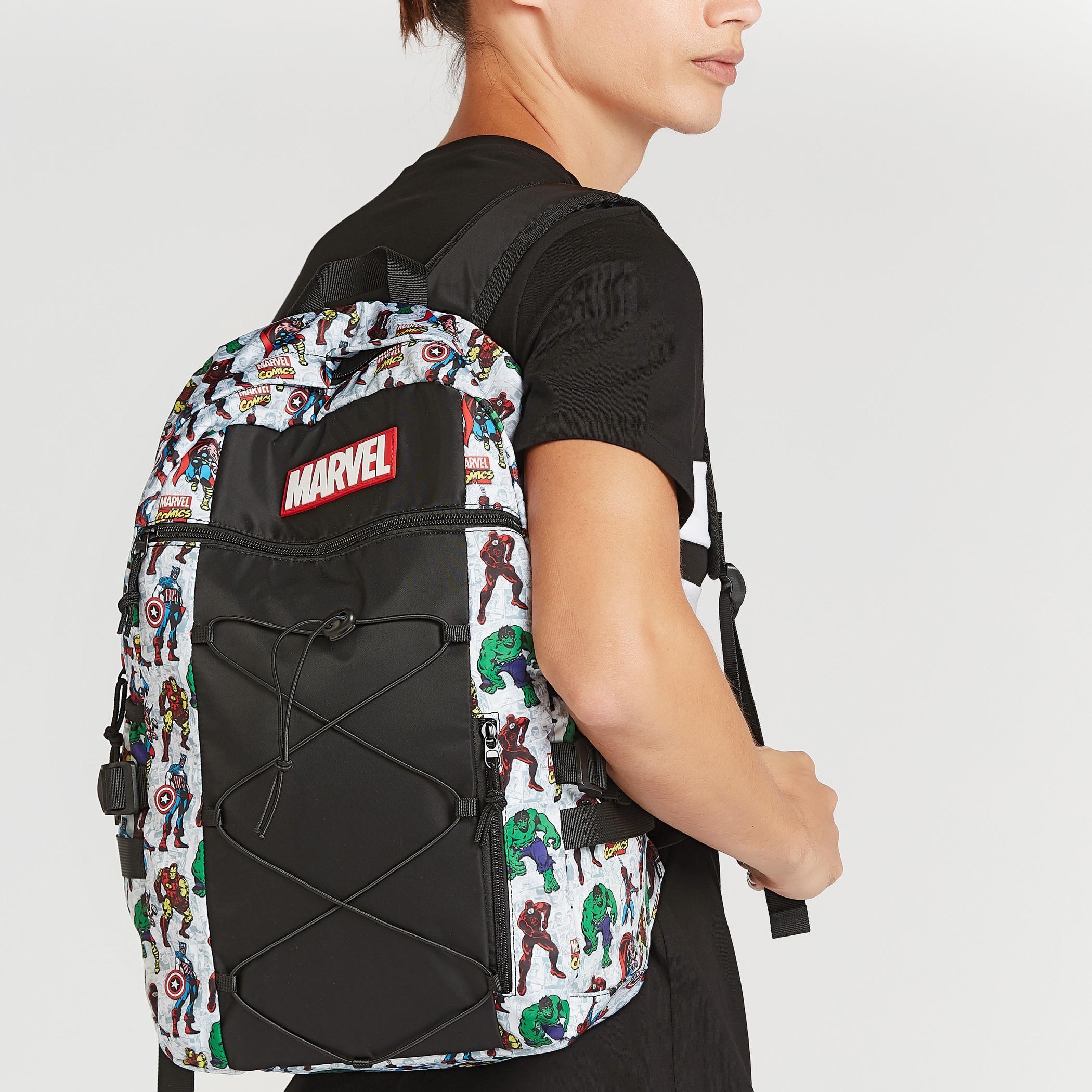 Marvel Print Backpack with Adjustable Shoulder Straps-men-bags-image-2