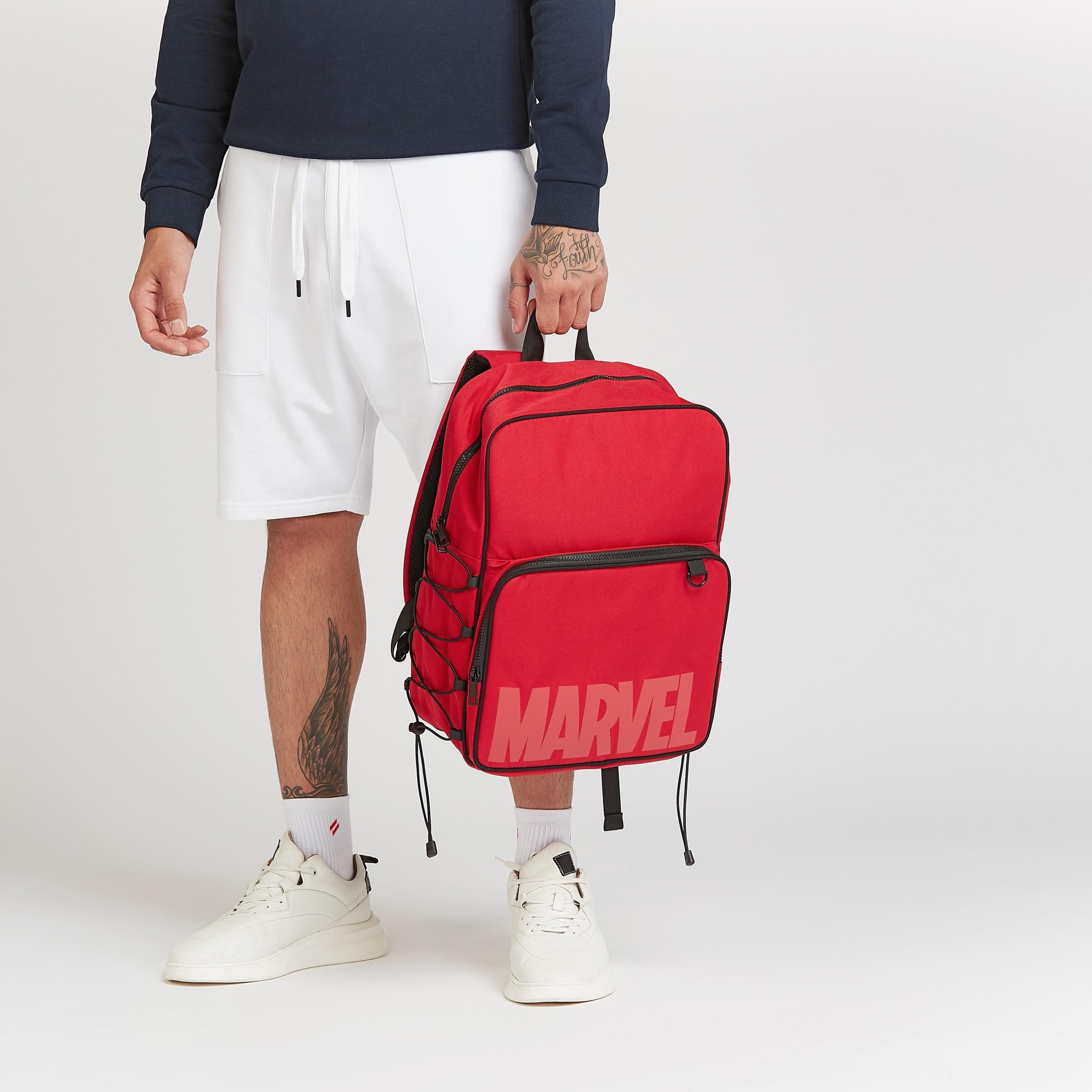Marvel Print Backpack with Adjustable Shoulder Straps-men-bags-image-2