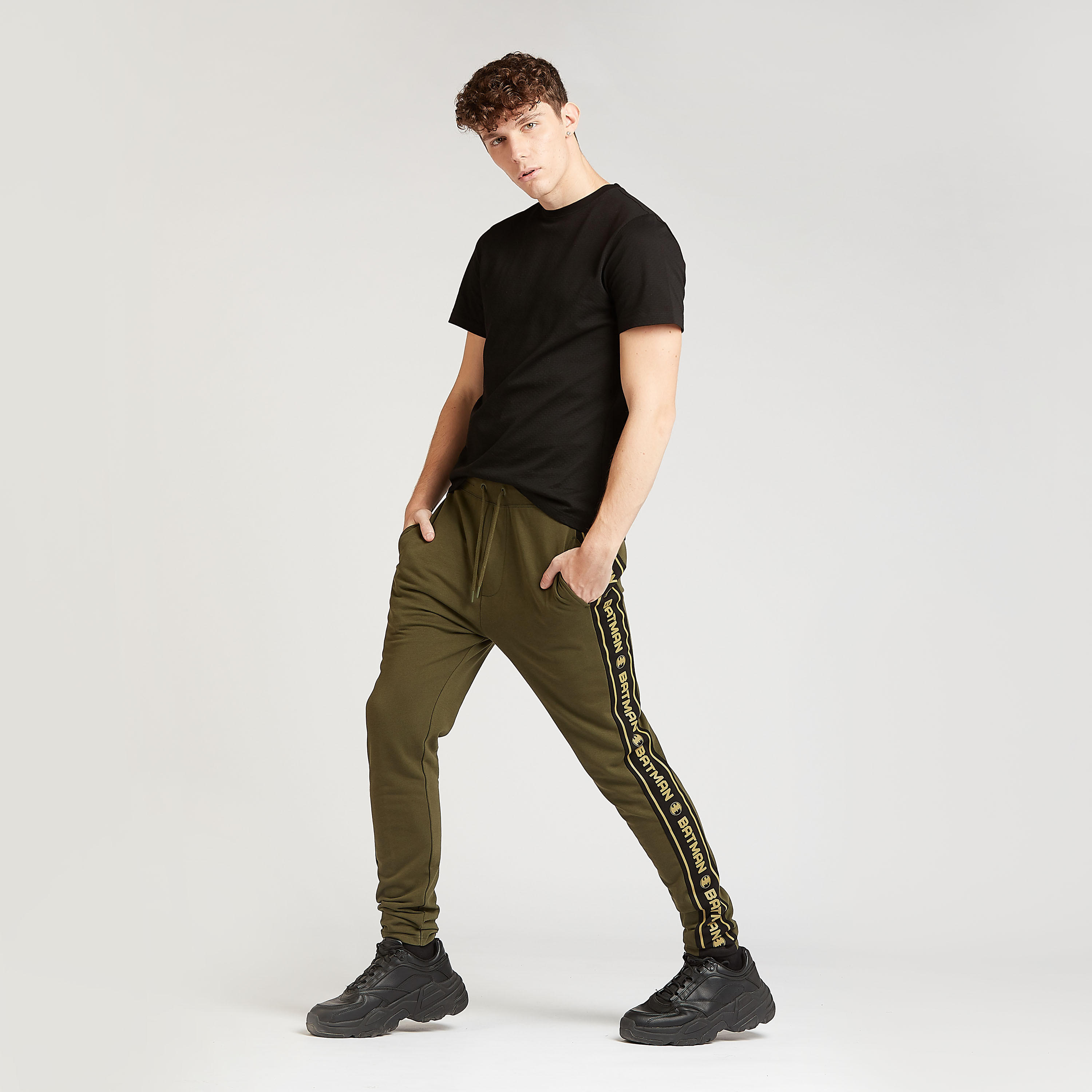 Batman Print Jog Pants with Tape Detail and Drawstring Closure-men-clothing-bottoms-joggers-image-2