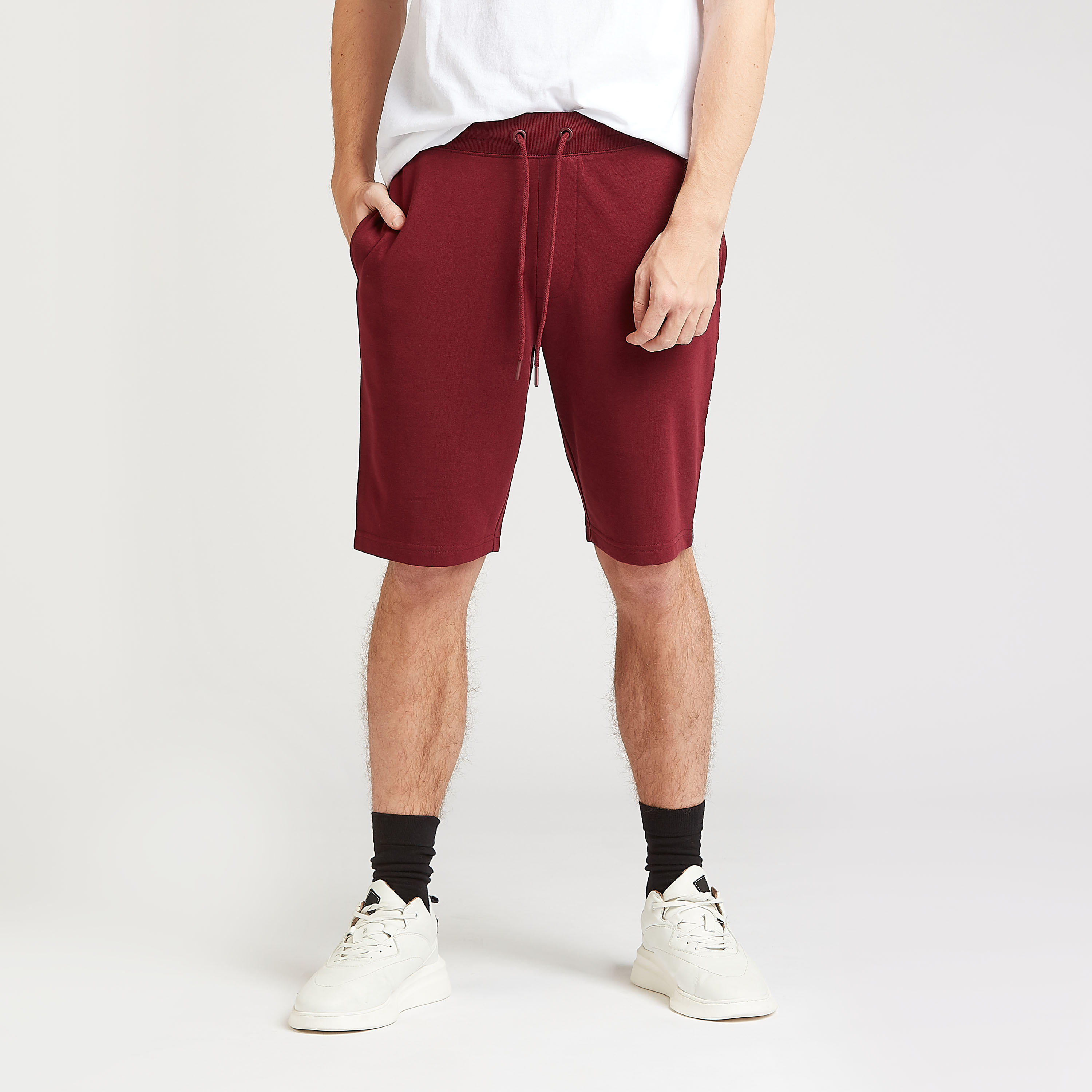 Mickey Mouse Textured Shorts with Tape Detail and Drawstring Closure-men-clothing-bottoms-shorts-image-1