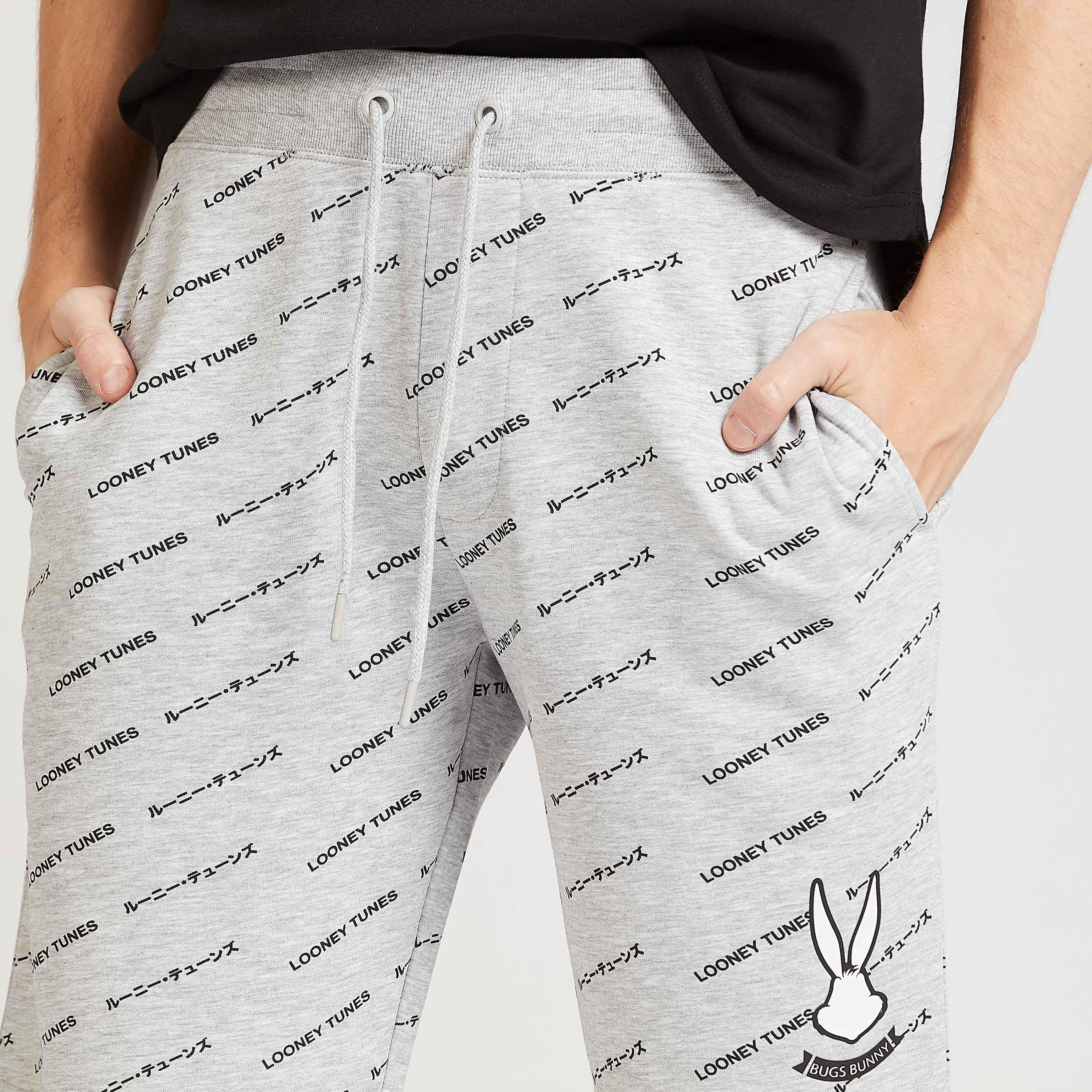 Looney Tunes Print Shorts with Pocket Detail and Drawstring Closure-men-clothing-bottoms-shorts-image-3