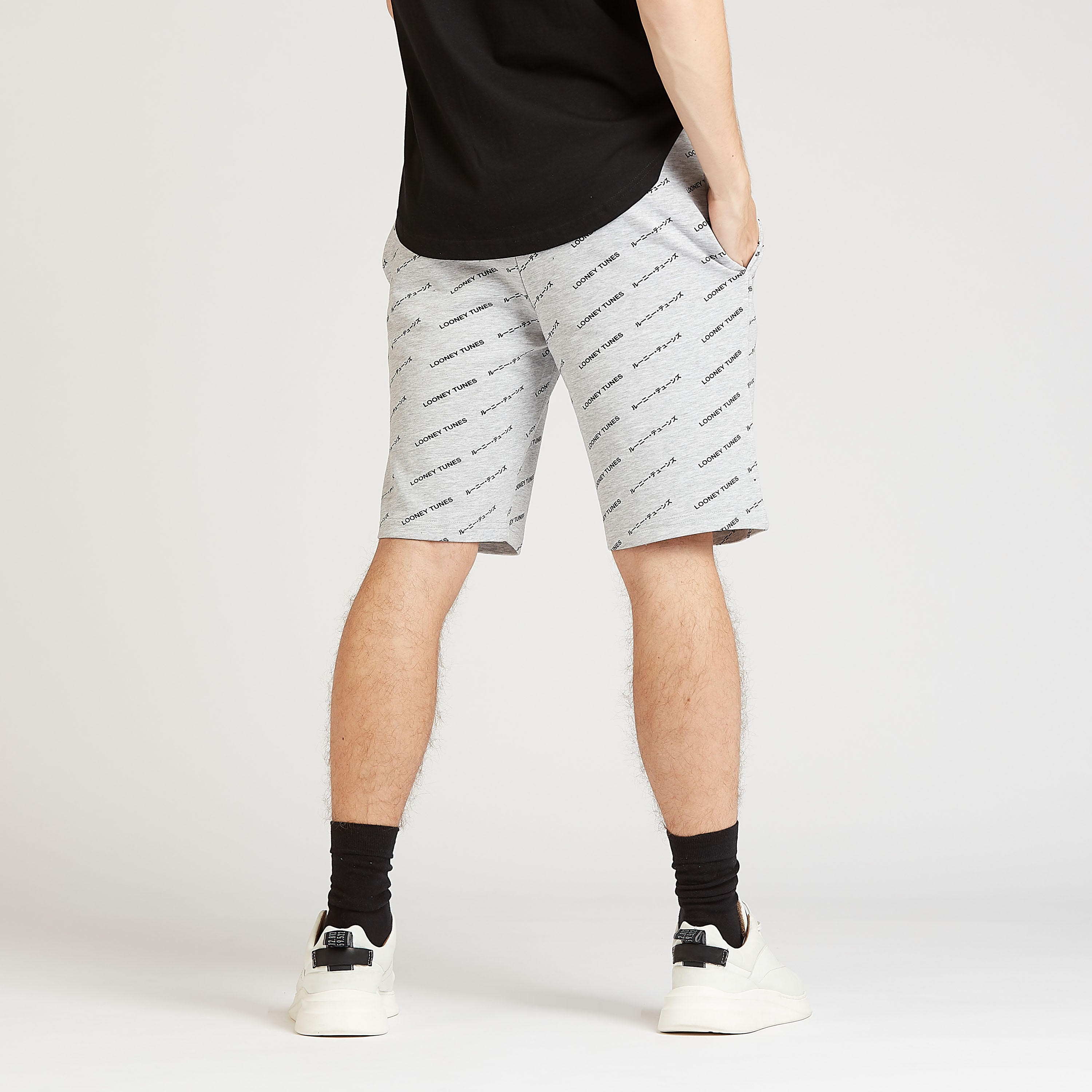Looney Tunes Print Shorts with Pocket Detail and Drawstring Closure-men-clothing-bottoms-shorts-image-4