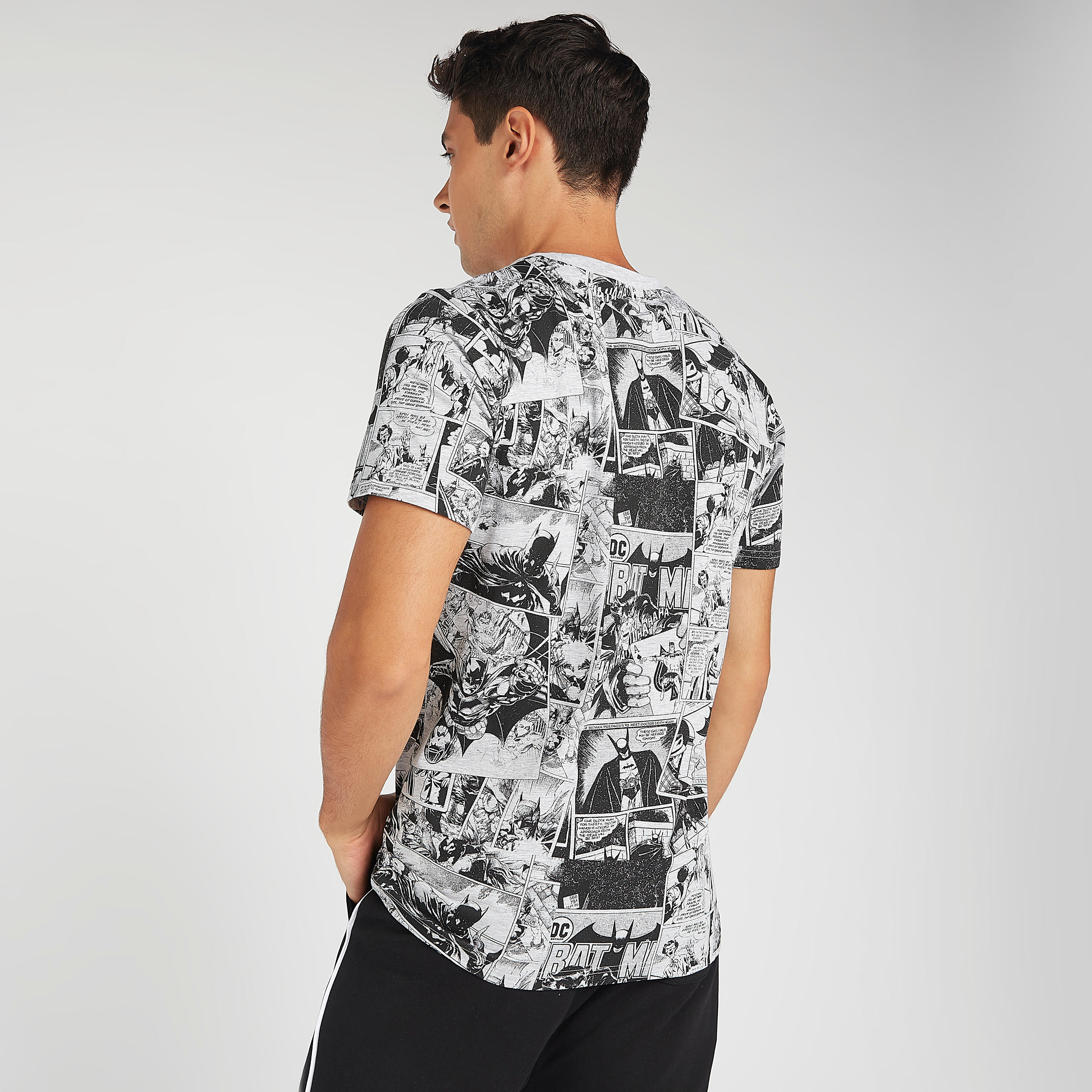 Graphic Print T-shirt with Crew Neck and Short Sleeves-men-clothing-tshirtsandpolos-tshirts-image-4