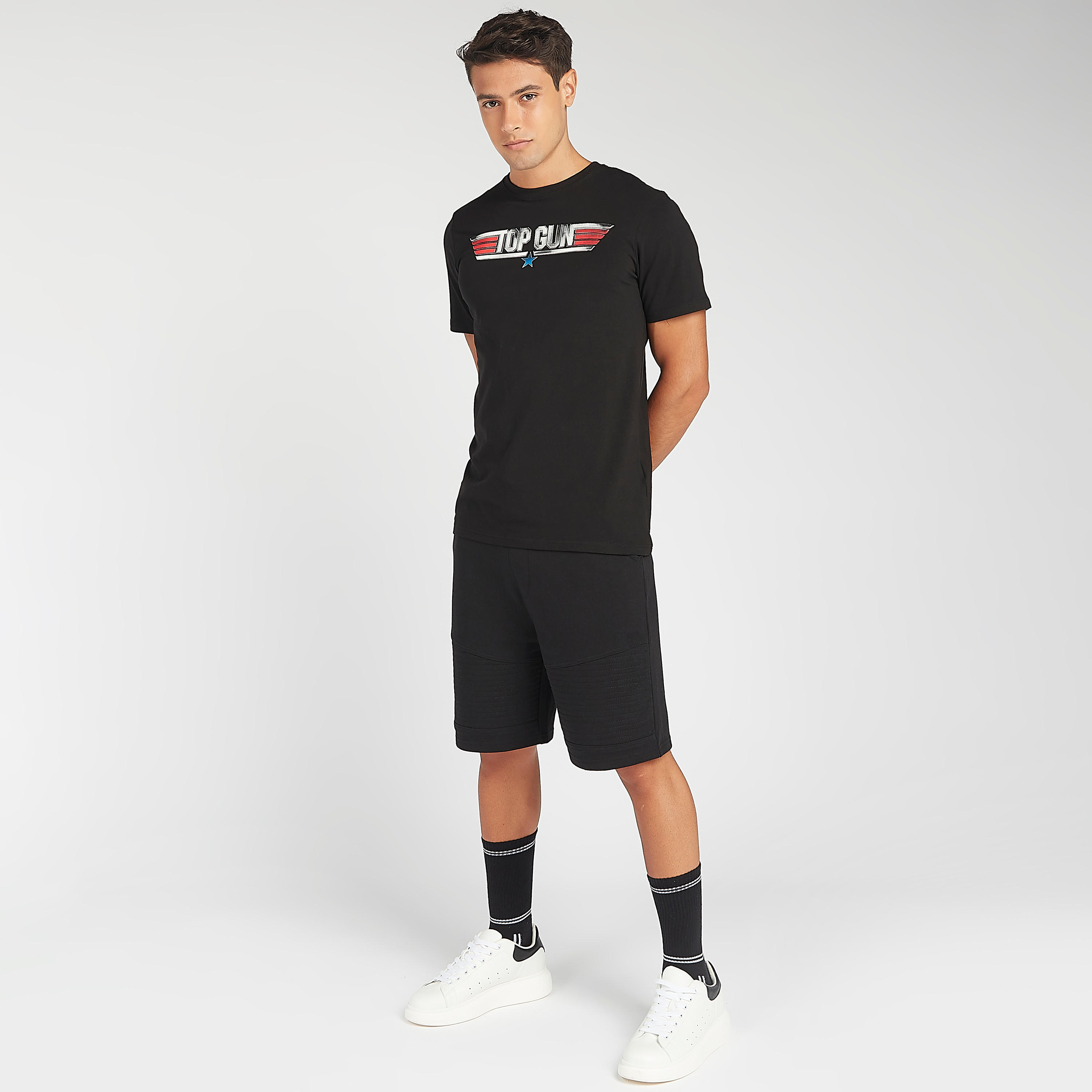 Slim Fit Top Gun Graphic Print T-shirt with Crew Neck-men-clothing-tshirtsandpolos-tshirts-image-2