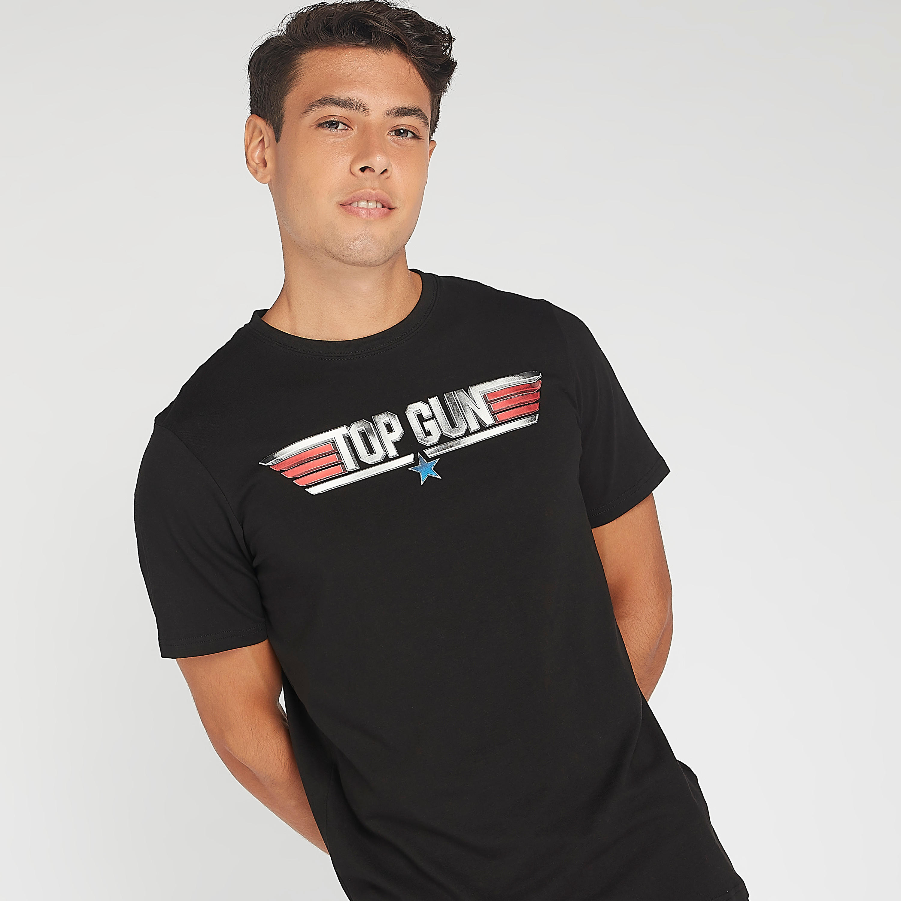 Slim Fit Top Gun Graphic Print T-shirt with Crew Neck-men-clothing-tshirtsandpolos-tshirts-image-5