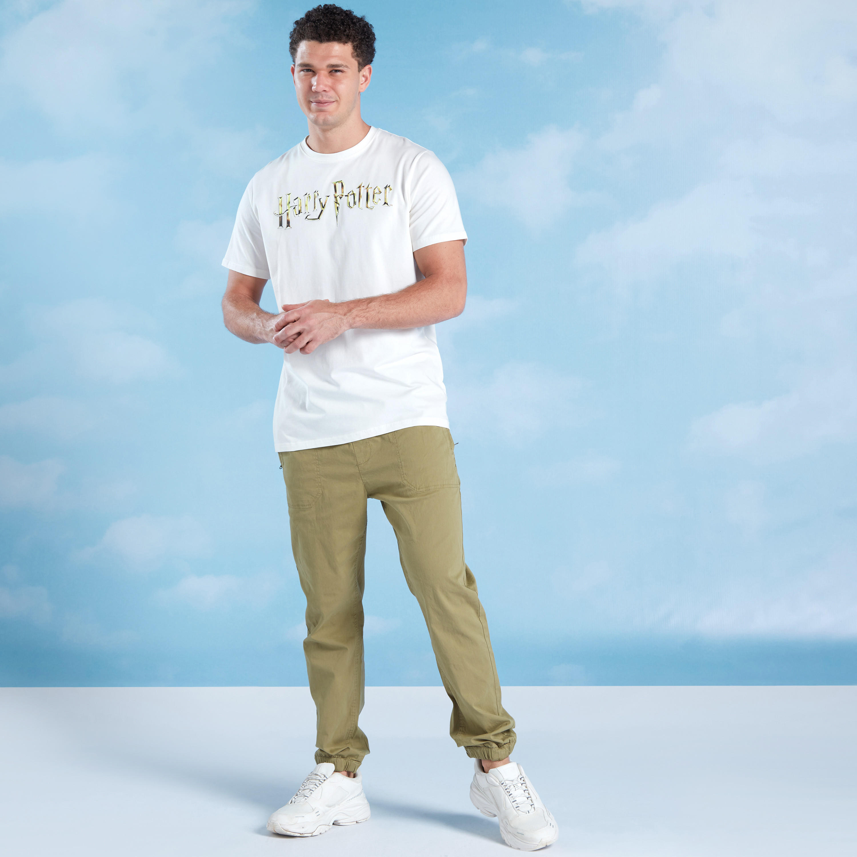 Printed Crew Neck T-shirt with Short Sleeves-men-clothing-tshirtsandpolos-tshirts-image-2