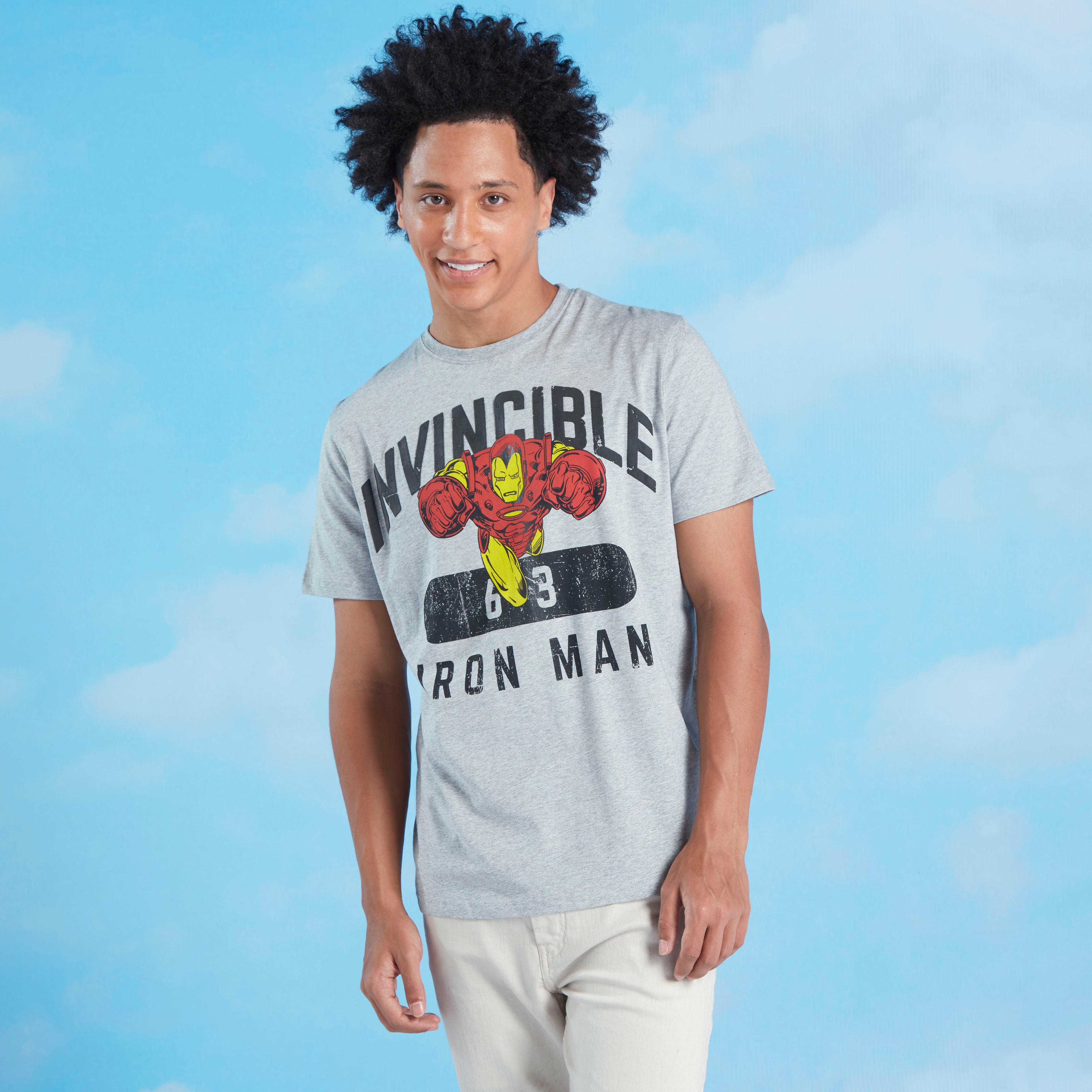 تيشيرت مستدام بياقة ضيقة وأكمام قصيرة وطبعات آيرون مان-men-clothing-tshirtsandpolos-tshirts-image-3