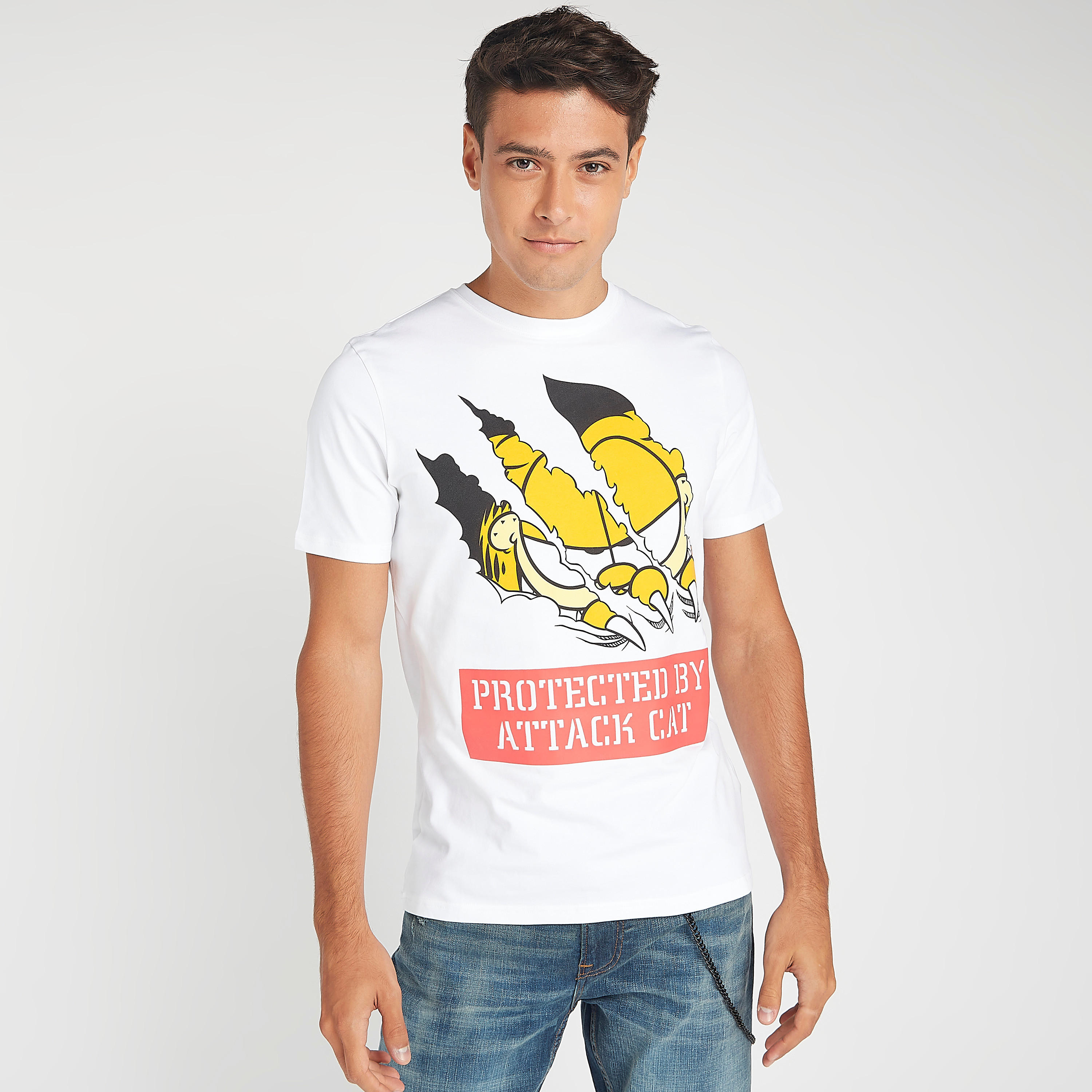 تيشيرت بياقة ضيّقة وأكمام قصيرة وطبعات غارفيلد-men-clothing-tshirtsandpolos-tshirts-image-3