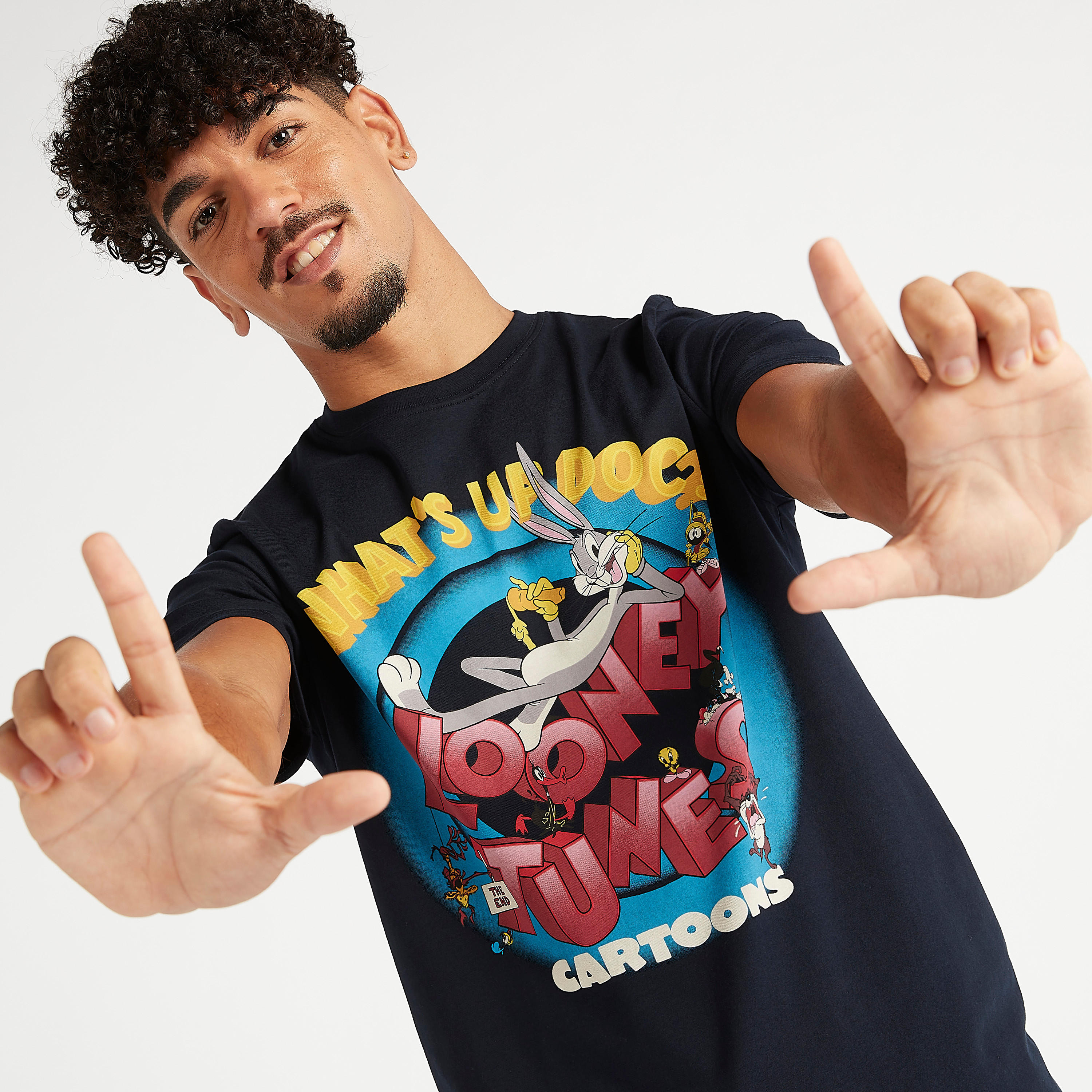 تيشيرت مستدام بياقة ضيقة وأكمام قصيرة وطبعات لوني تيونر-men-clothing-tshirtsandpolos-tshirts-image-1