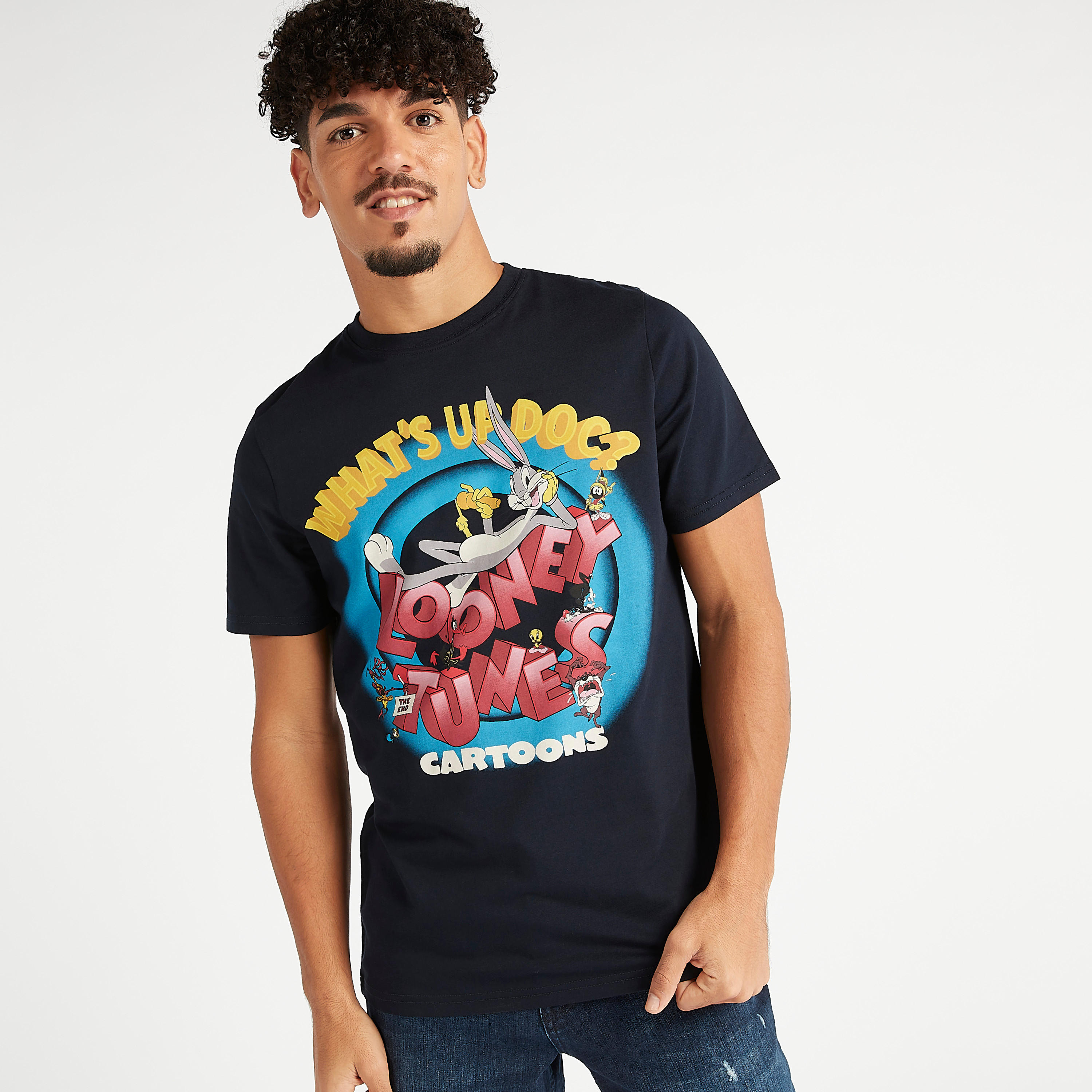 تيشيرت مستدام بياقة ضيقة وأكمام قصيرة وطبعات لوني تيونر-men-clothing-tshirtsandpolos-tshirts-image-3