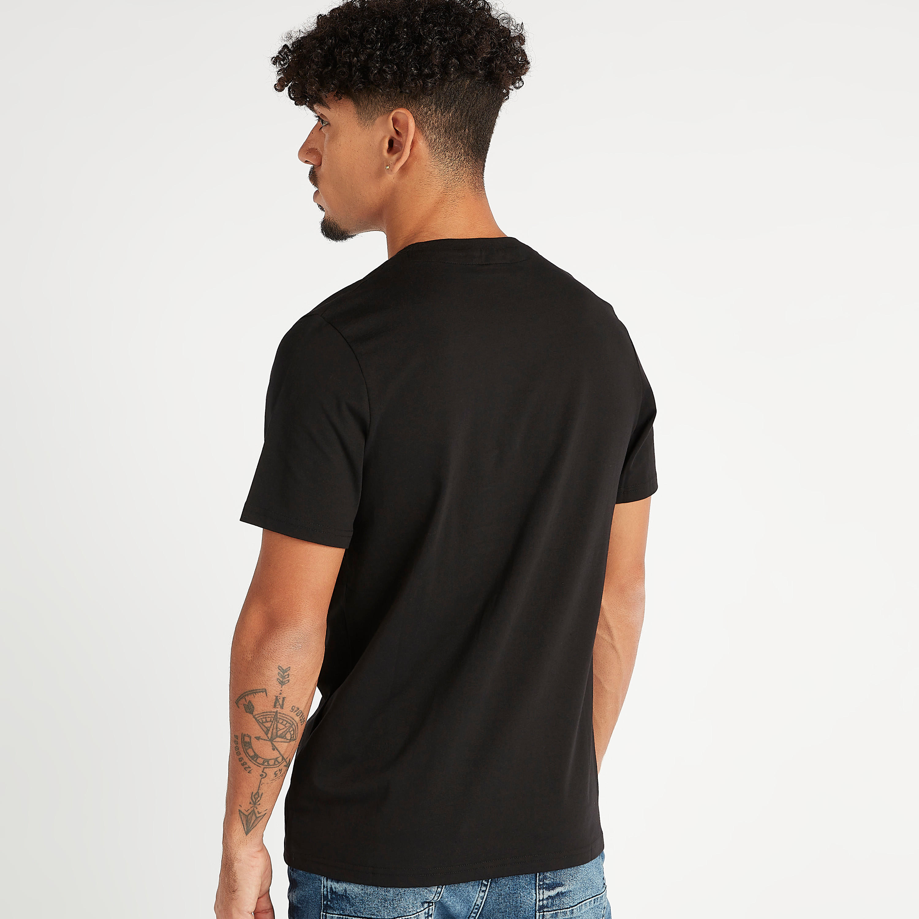 Printed Crew Neck T-shirt with Short Sleeves-men-clothing-tshirtsandpolos-tshirts-image-4