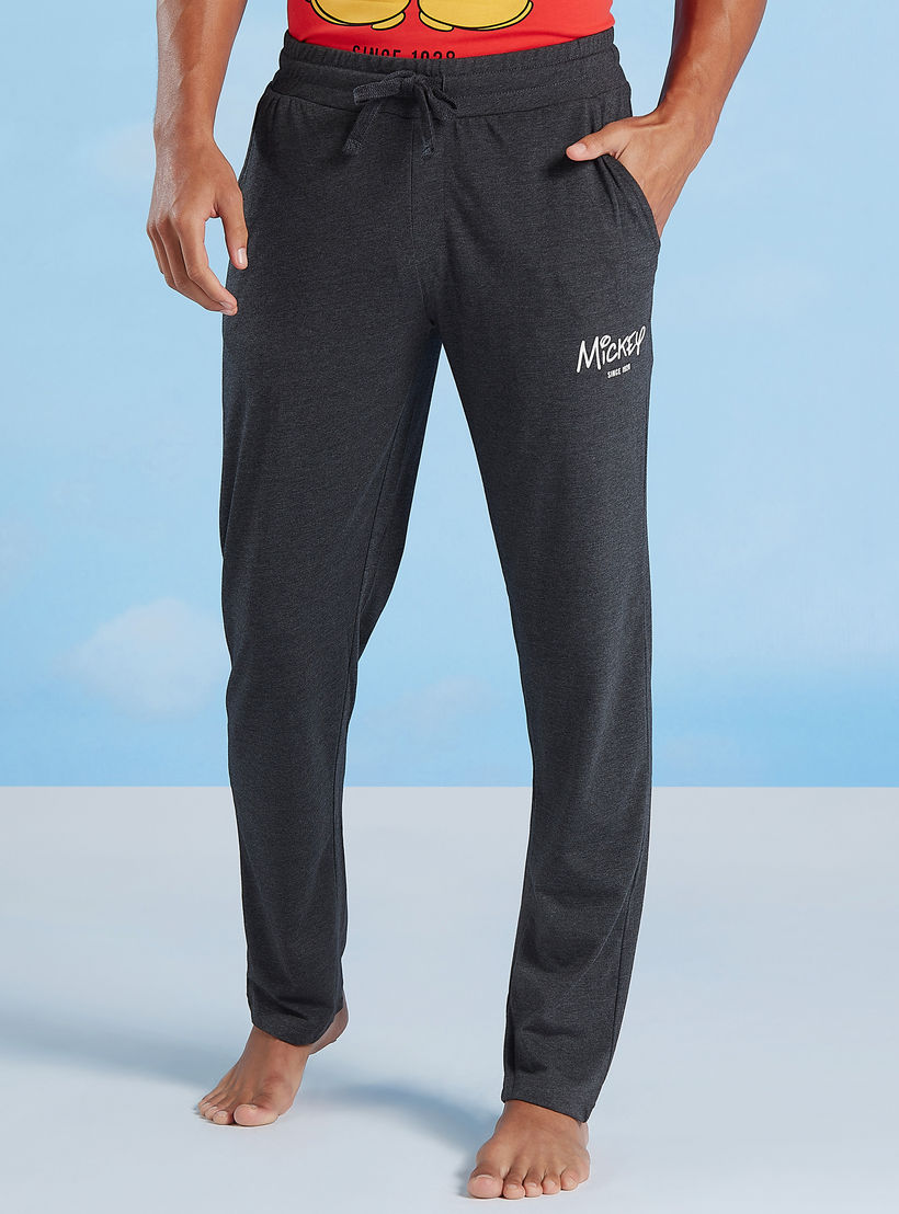 Mickey Mouse Print Crew Neck T-shirt and Full Length Pyjama Set-men-clothing-nightwear-sets-image-5