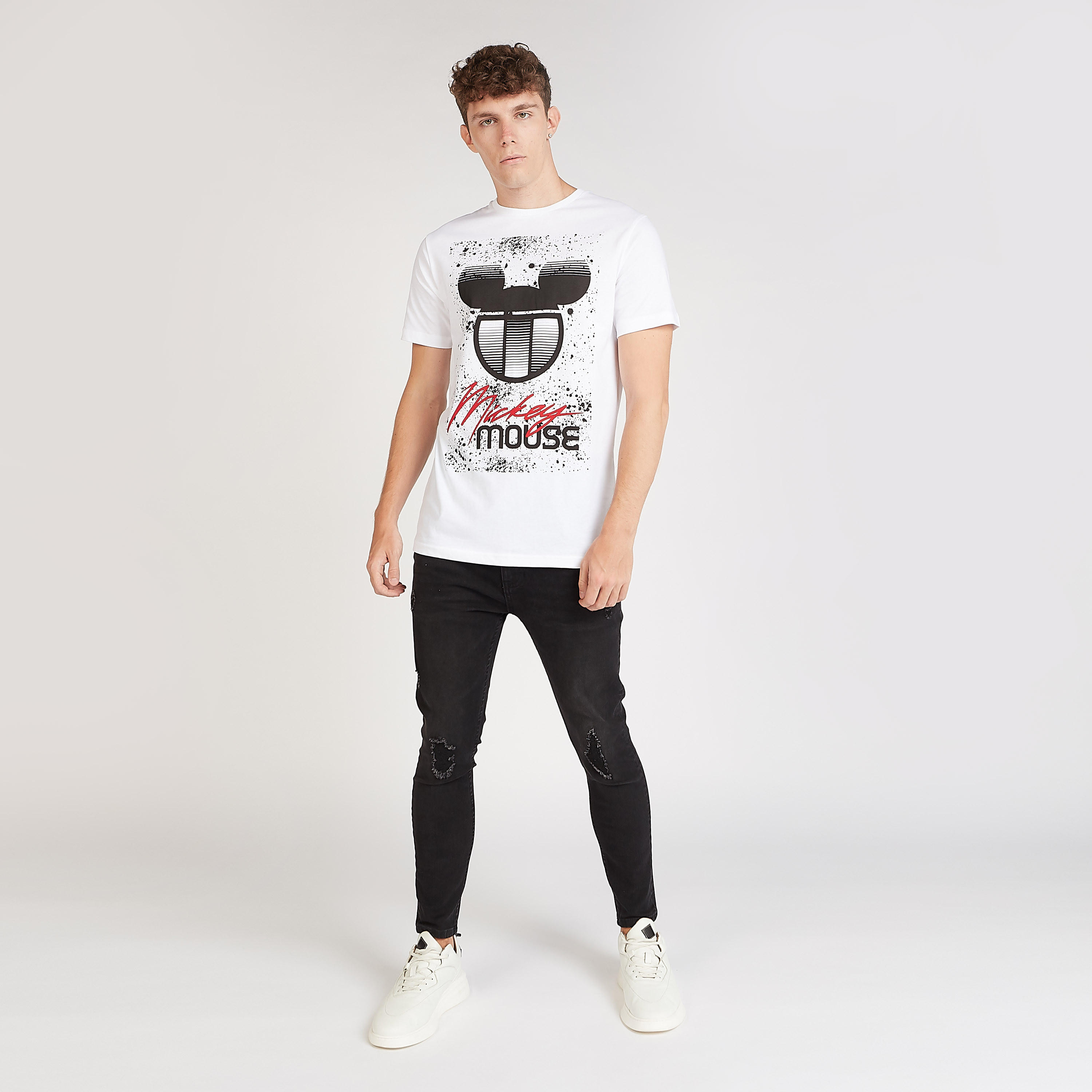 Slim Fit Mickey Mouse Printed T-shirt with Crew Neck and Short Sleeves-men-clothing-tshirtsandpolos-tshirts-image-3
