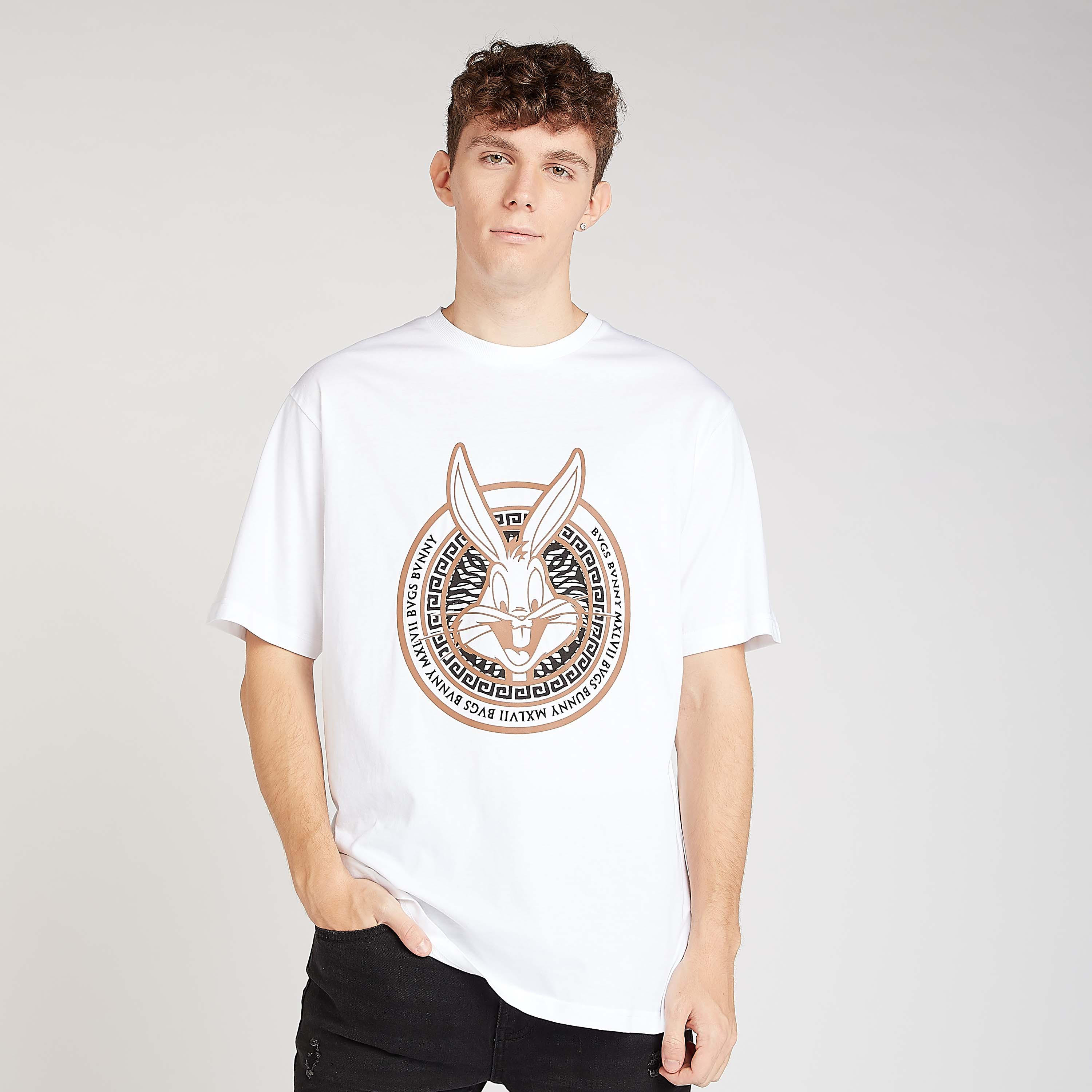 تيشيرت مستدام سليم بياقة ضيقة وطبعات باجز باني-men-clothing-tshirtsandpolos-tshirts-image-5