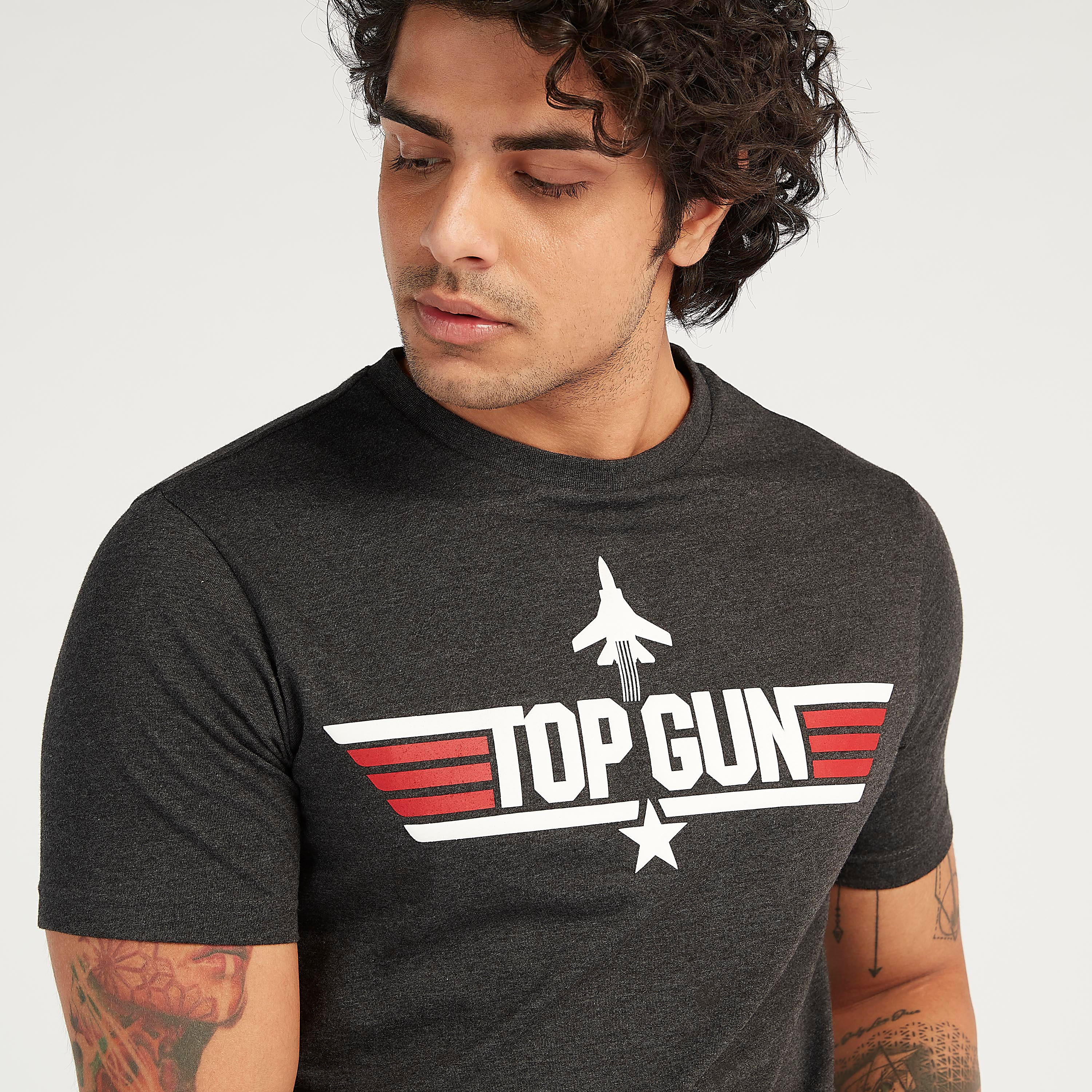 Printed Crew Neck T-shirt with Short Sleeves-men-clothing-tshirtsandpolos-tshirts-image-3