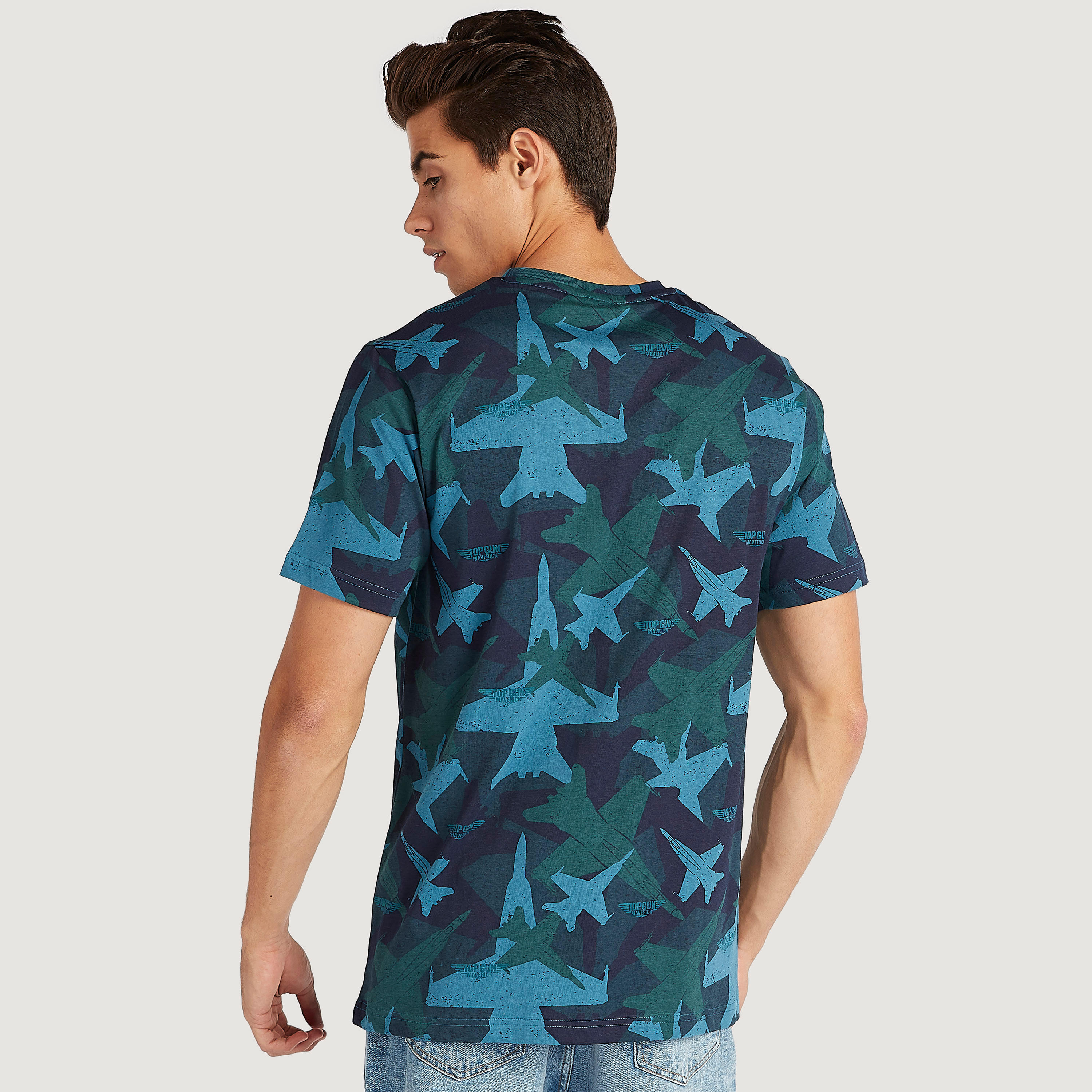 Top Gun Maverick Print T-shirt with Short Sleeves and Crew Neck-men-clothing-tshirtsandpolos-tshirts-image-4
