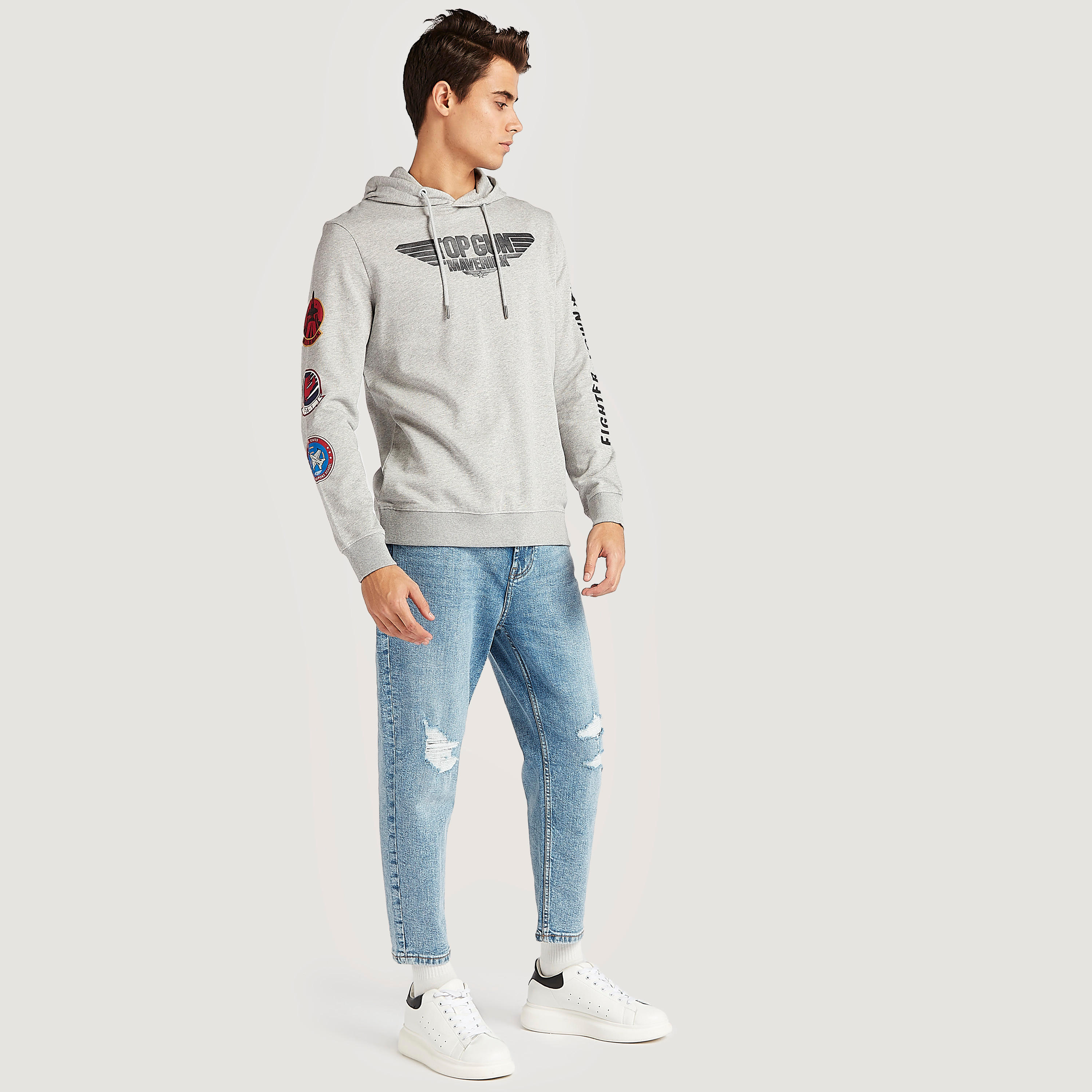 هودي مستدام بأكمام طويلة وطبعات توب جان مافيريك-men-winterwear-hoodiesandsweatshirts-image-2