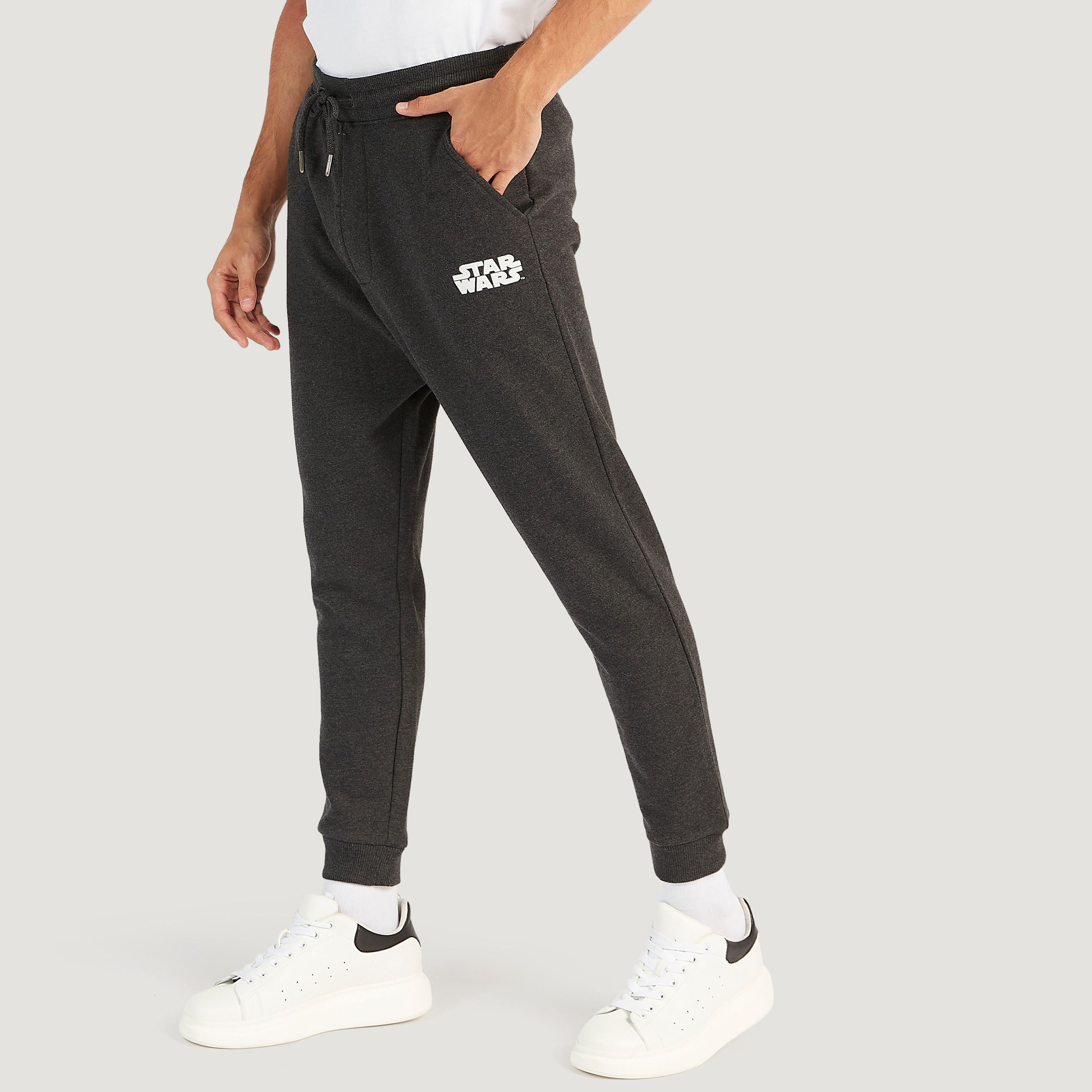 Star Wars Print Mid-Rise Cuffed Joggers with Drawstring and Pockets-men-clothing-bottoms-joggers-image-1