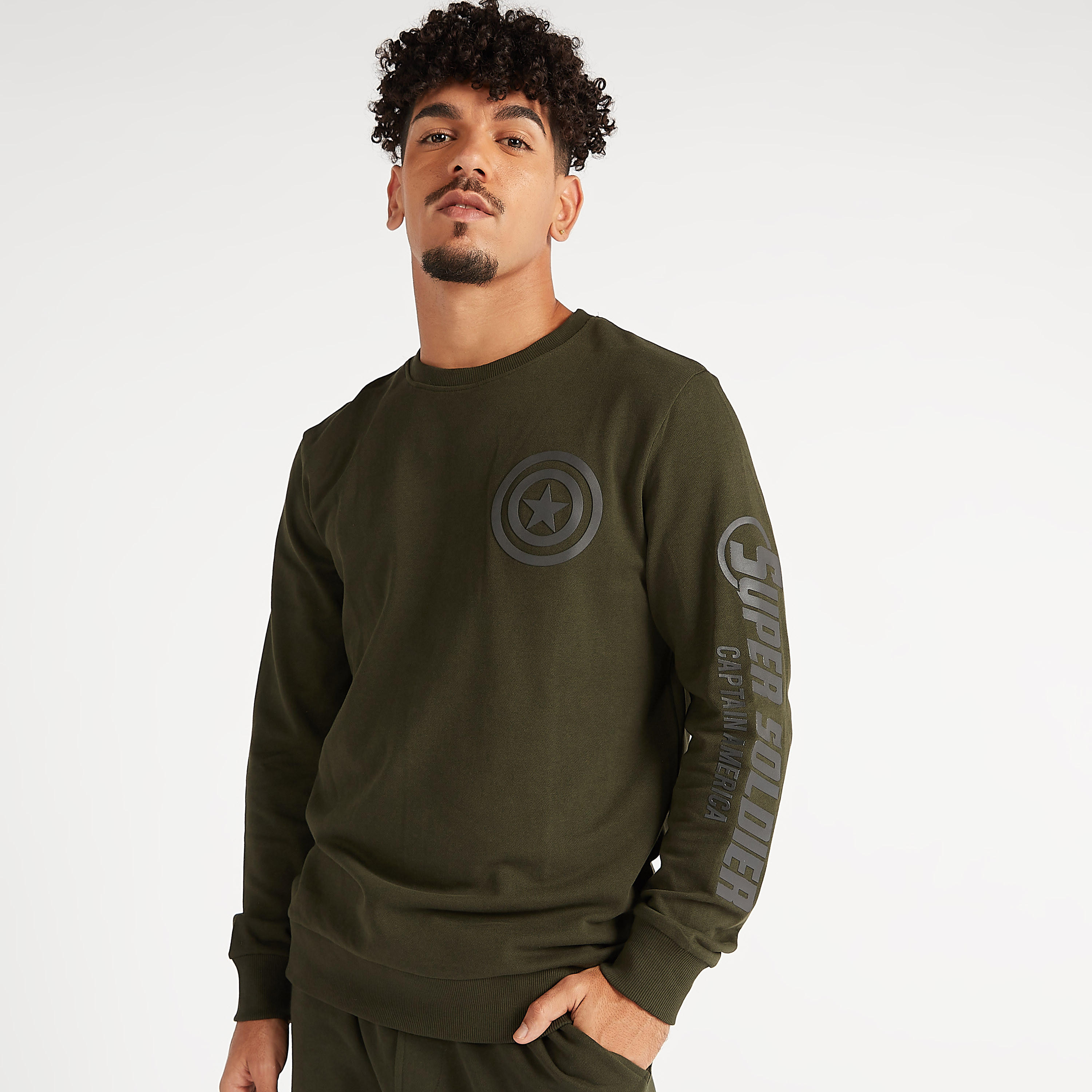 Sustainable Printed Long Sleeves Sweatshirt with Crew Neck-men-winterwear-hoodiesandsweatshirts-image-1