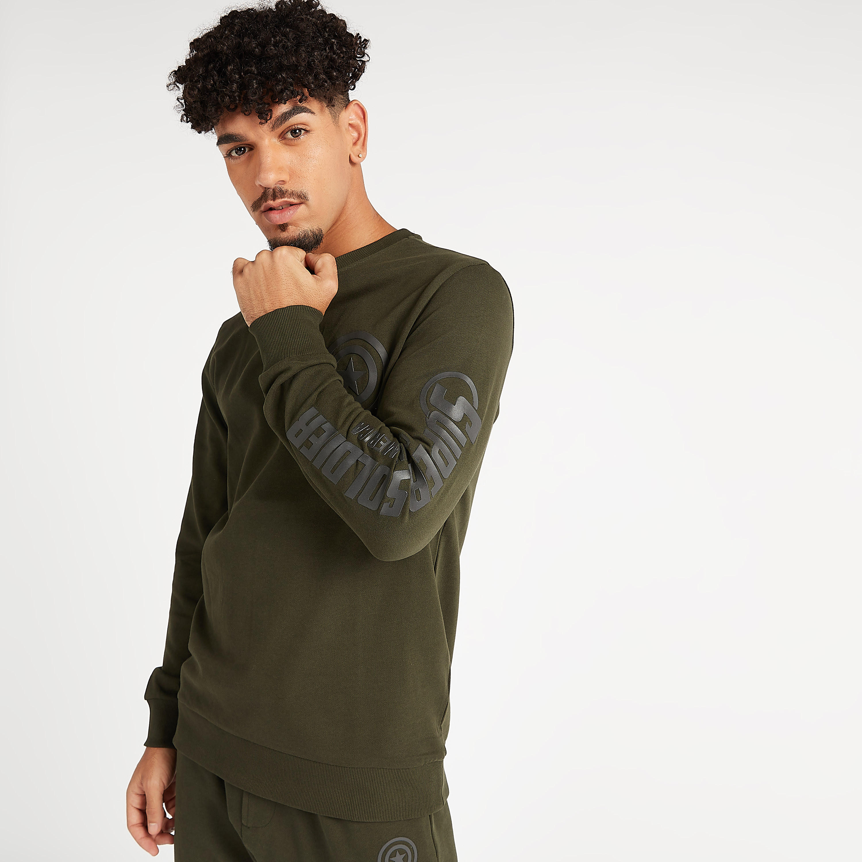 Sustainable Printed Long Sleeves Sweatshirt with Crew Neck-men-winterwear-hoodiesandsweatshirts-image-5