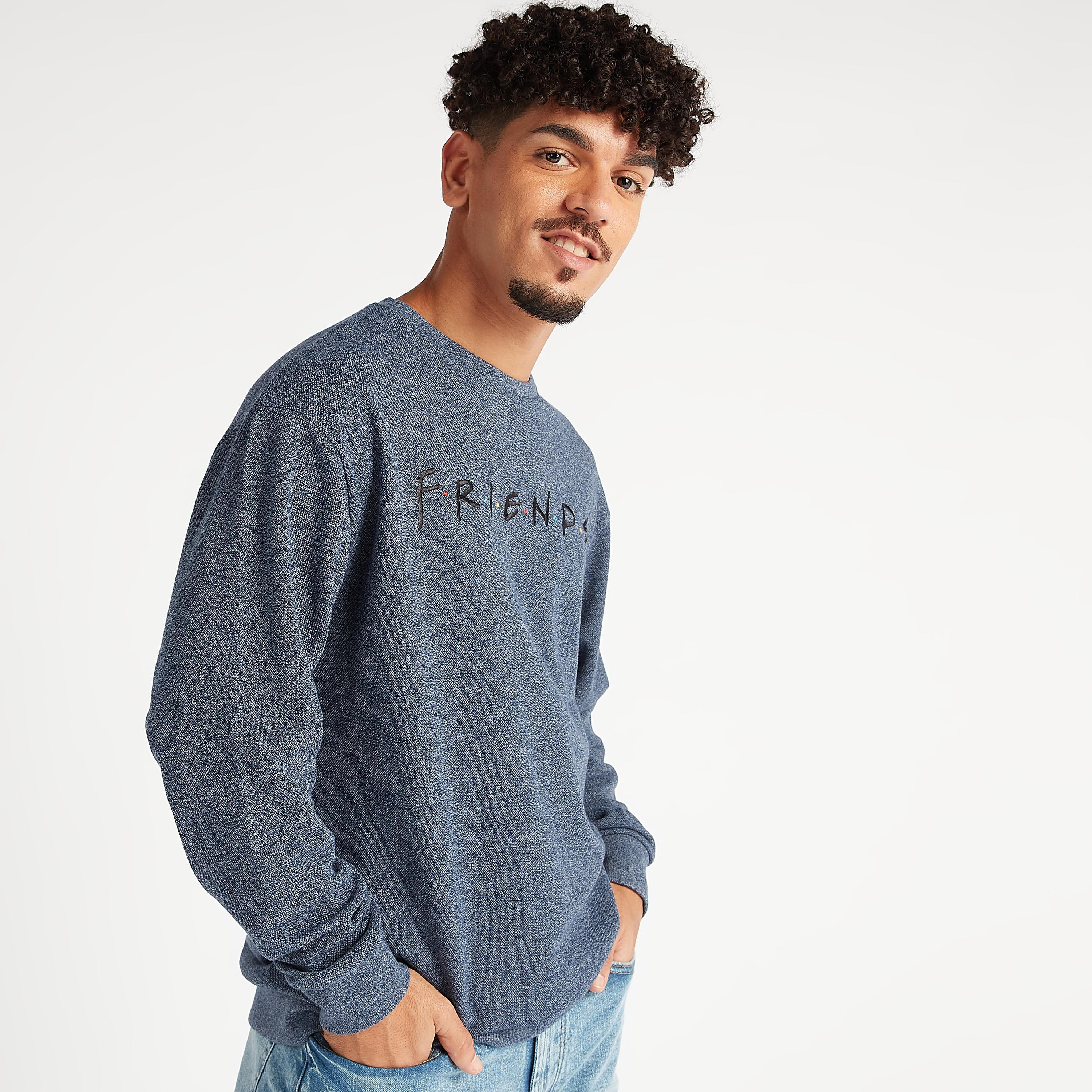 Sustainable Printed Crew Neck Sweatshirt with Long Sleeves-men-winterwear-hoodiesandsweatshirts-image-1
