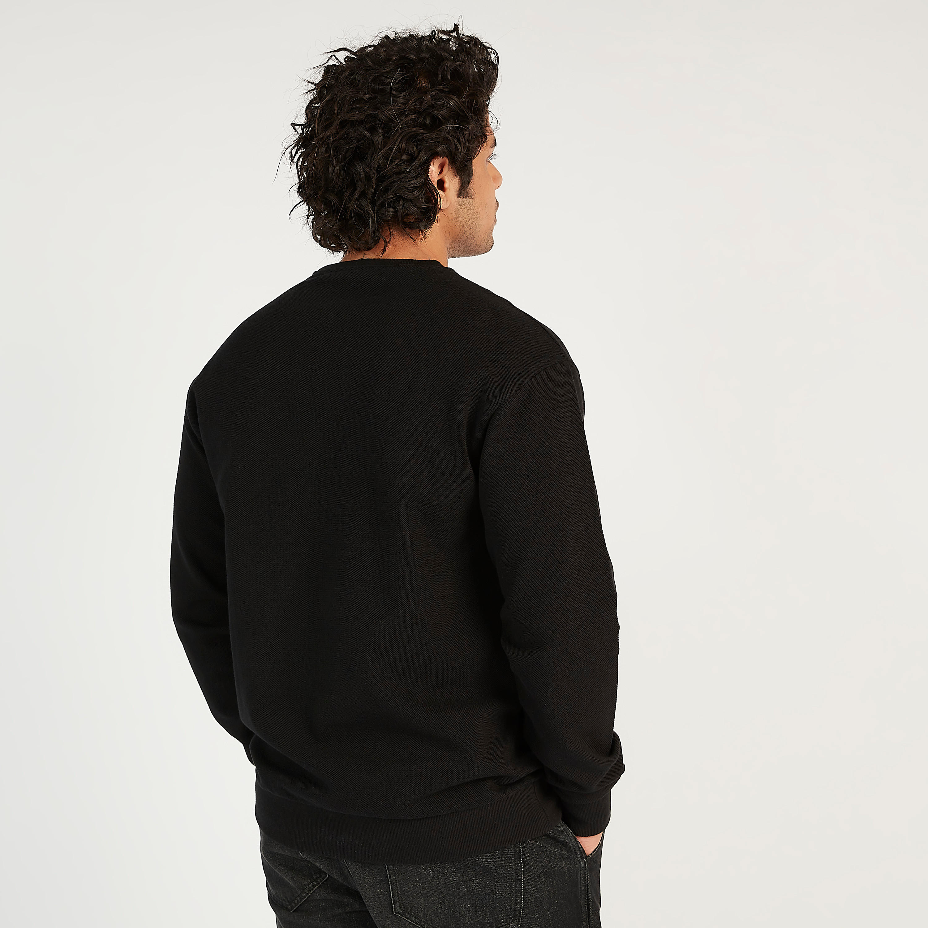 Sustainable NASA Print Crew Neck Sweatshirt with Long Sleeves-men-winterwear-hoodiesandsweatshirts-image-4