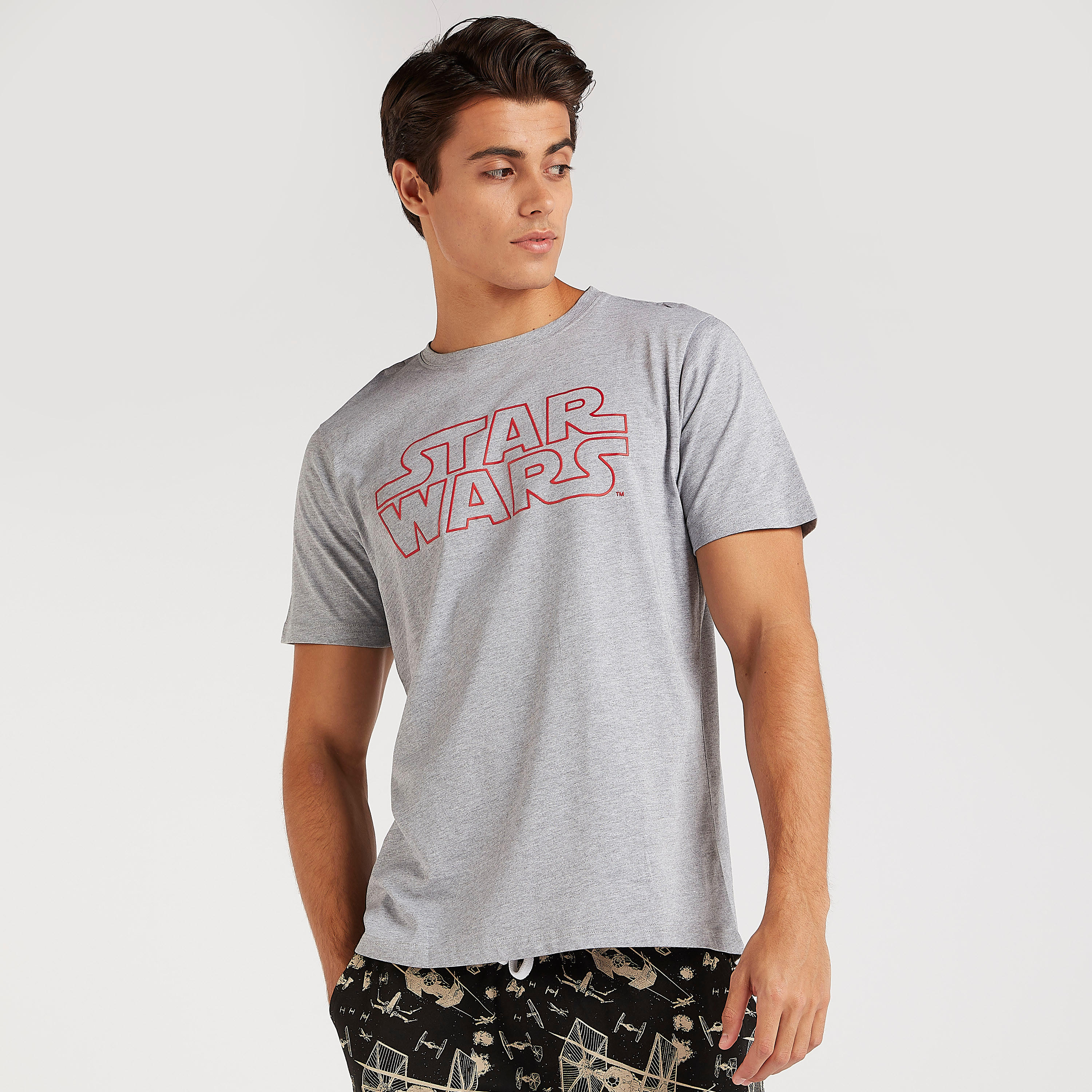 Star Wars Print T-shirt and Full Length Pyjama Set-men-clothing-nightwear-sets-image-2