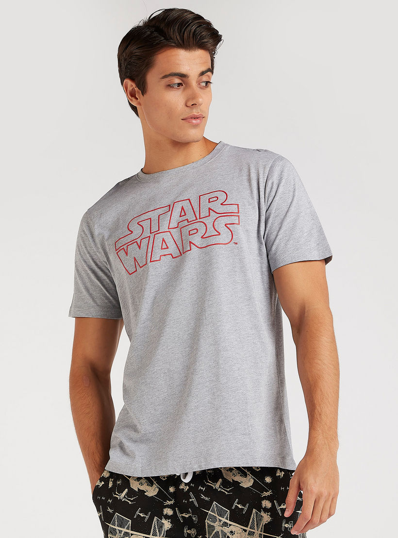 Star Wars Print T-shirt and Full Length Pyjama Set-men-clothing-nightwear-sets-image-2