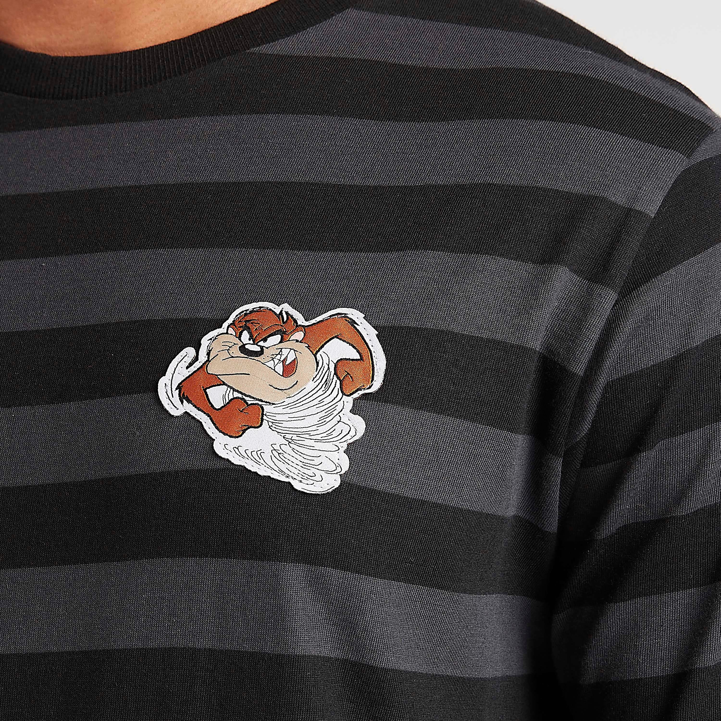 Looney Tunes Print Striped T-shirt with Crew Neck and Short Sleeves-men-clothing-tshirtsandpolos-tshirts-image-3