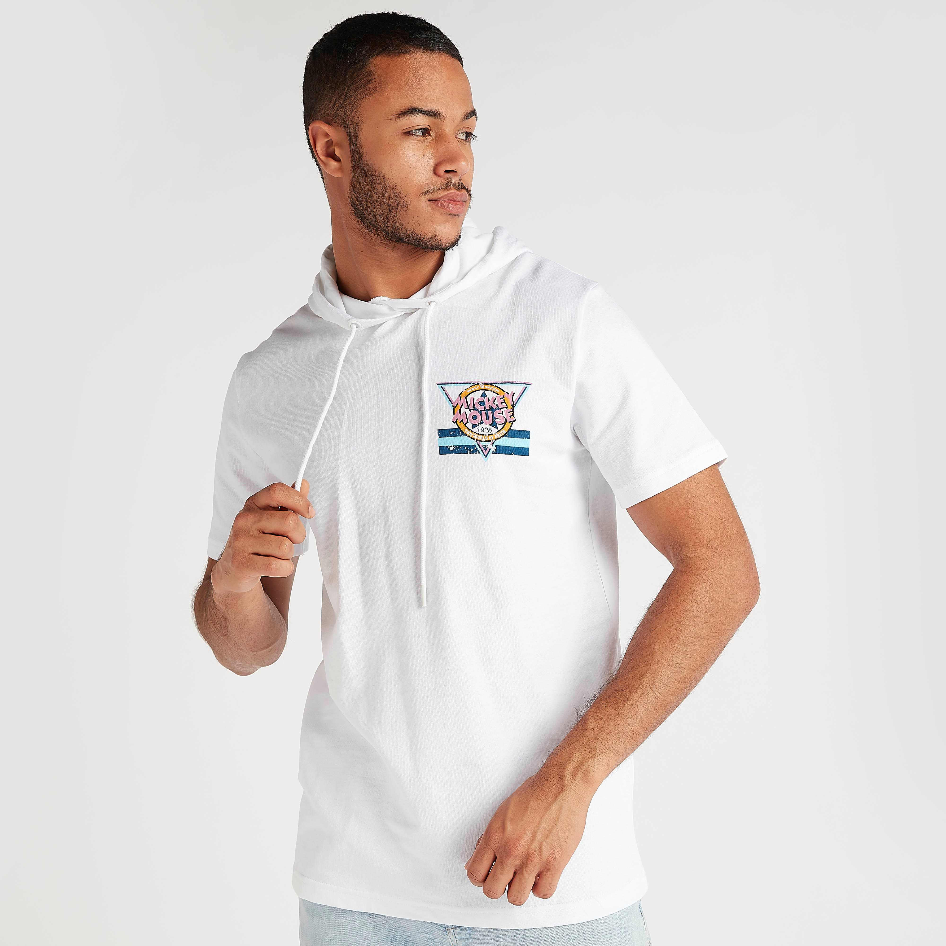 Mickey Mouse Print T-shirt with Short Sleeves-men-clothing-tshirtsandpolos-tshirts-image-1