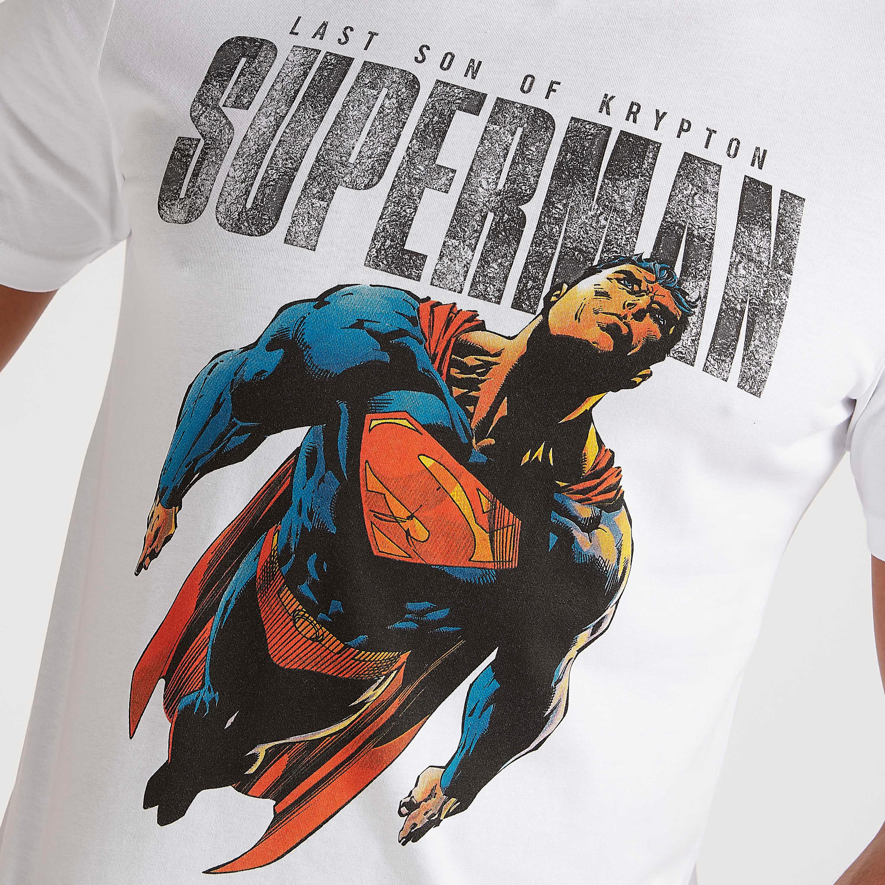 Superman Print Crew Neck T-shirt with Short Sleeves-men-clothing-tshirtsandpolos-tshirts-image-3