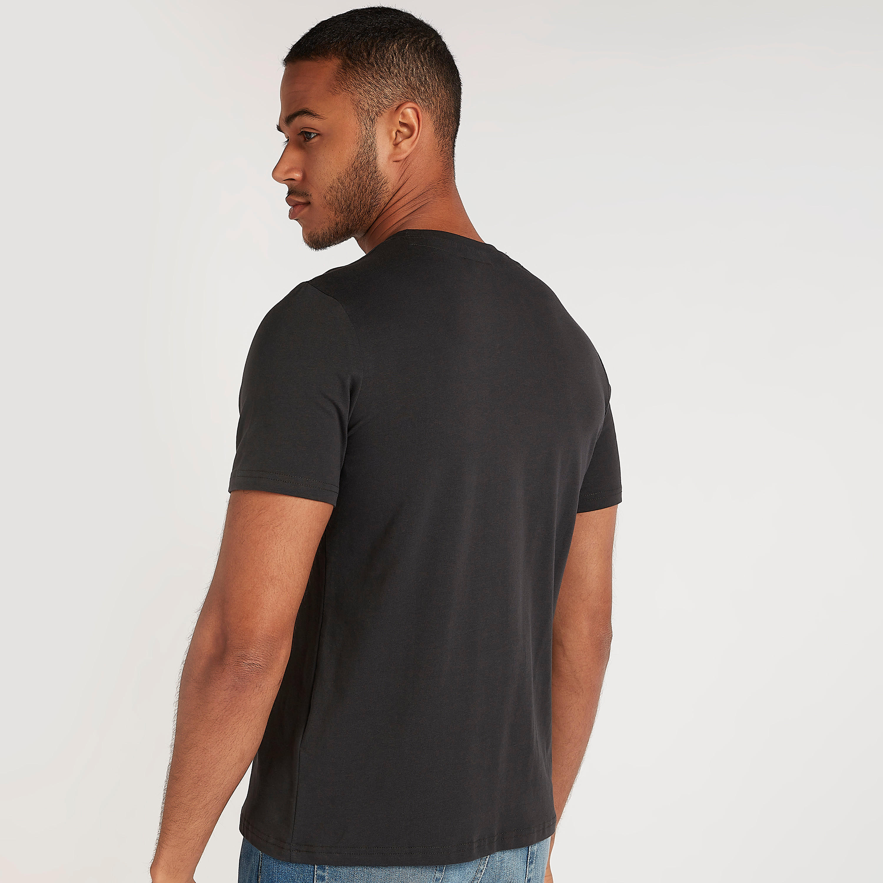Mickey Mouse Print Crew Neck T-shirt with Short Sleeves-men-clothing-tshirtsandpolos-tshirts-image-4