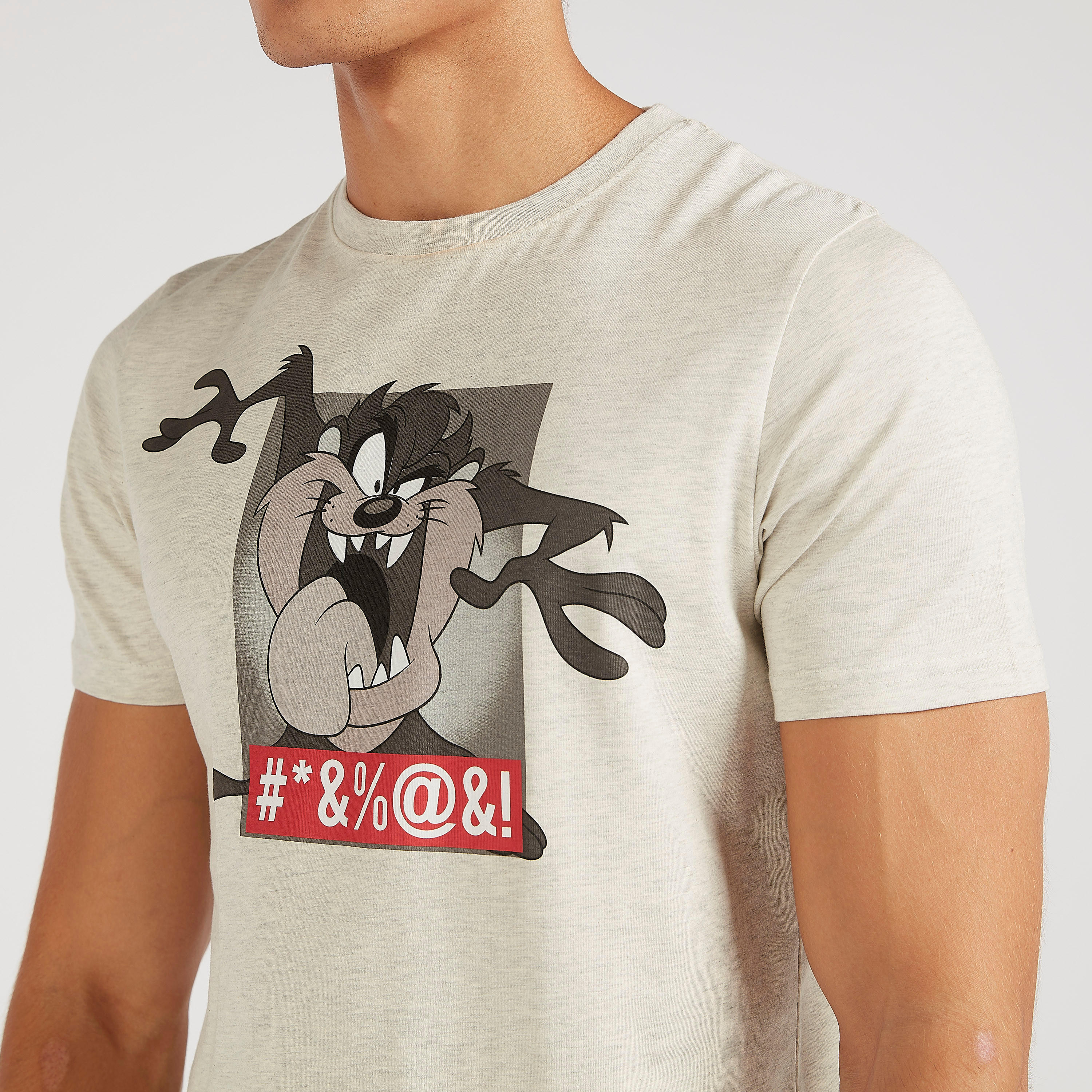 Graphic Print Crew Neck T-shirt with Short Sleeves-men-clothing-tshirtsandpolos-tshirts-image-3