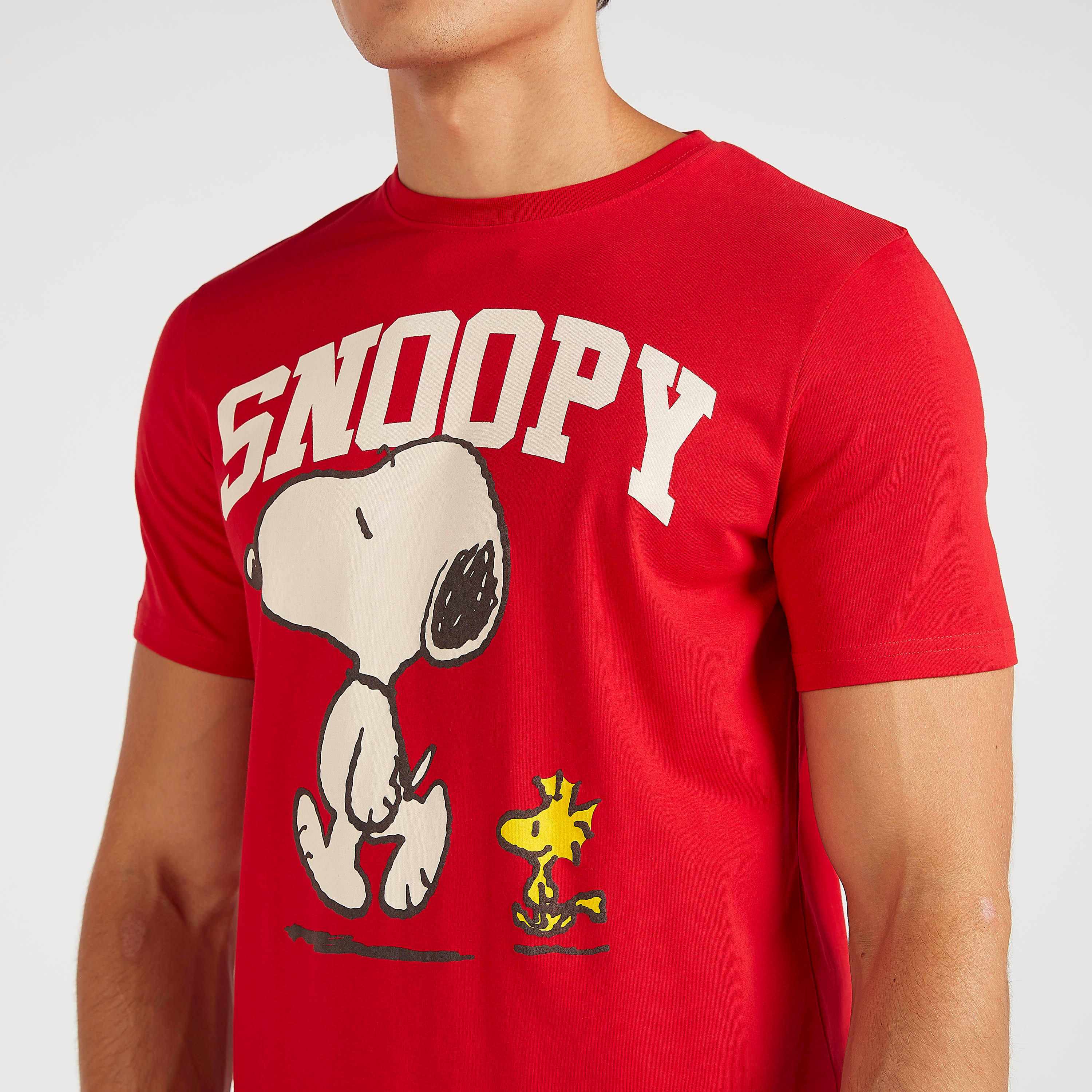 Graphic Print Crew Neck T-shirt with Short Sleeves-men-clothing-tshirtsandpolos-tshirts-image-3
