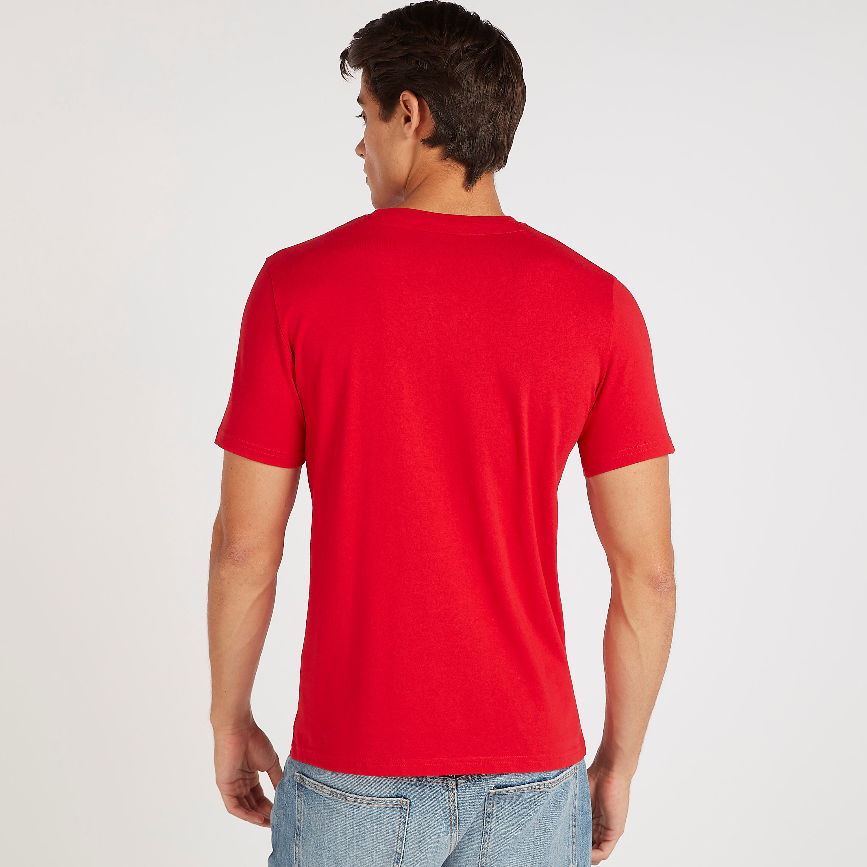 Graphic Print Crew Neck T-shirt with Short Sleeves-men-clothing-tshirtsandpolos-tshirts-image-4