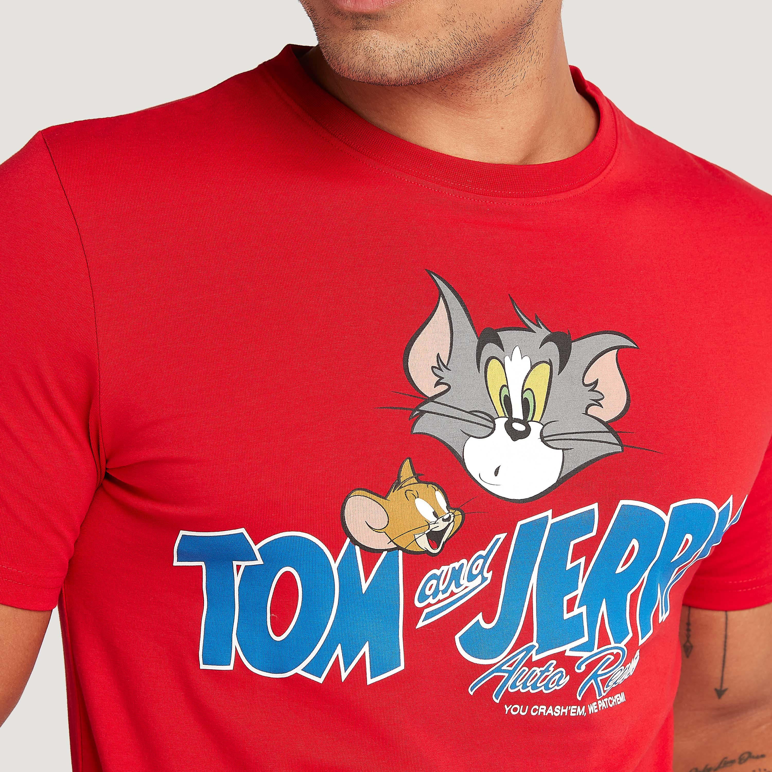 تيشيرت بأكمام قصيرة وطبعات توم أند جيري-men-clothing-tshirtsandpolos-tshirts-image-2