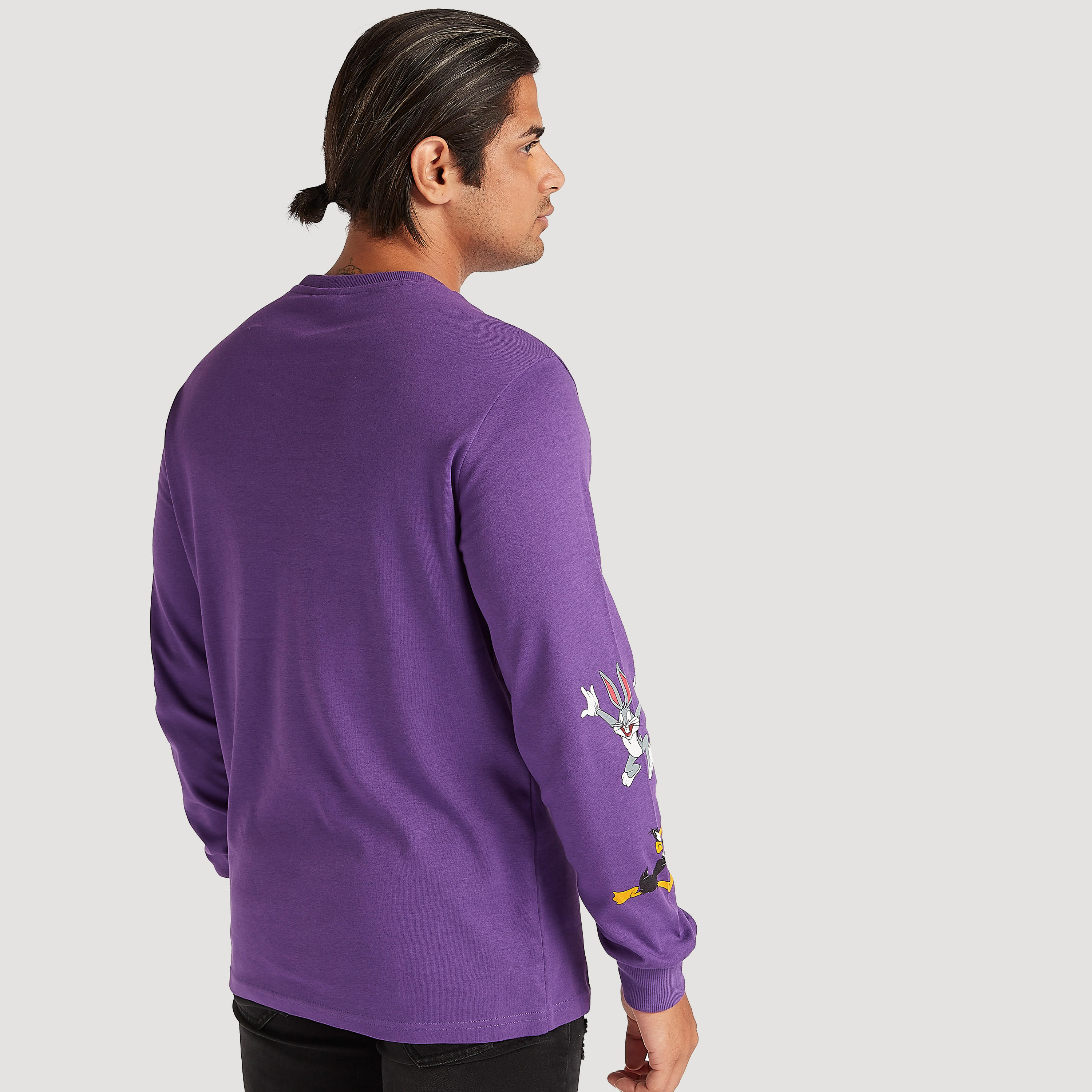 Printed Crew Neck Sweatshirt with Long Sleeves-men-winterwear-hoodiesandsweatshirts-image-4