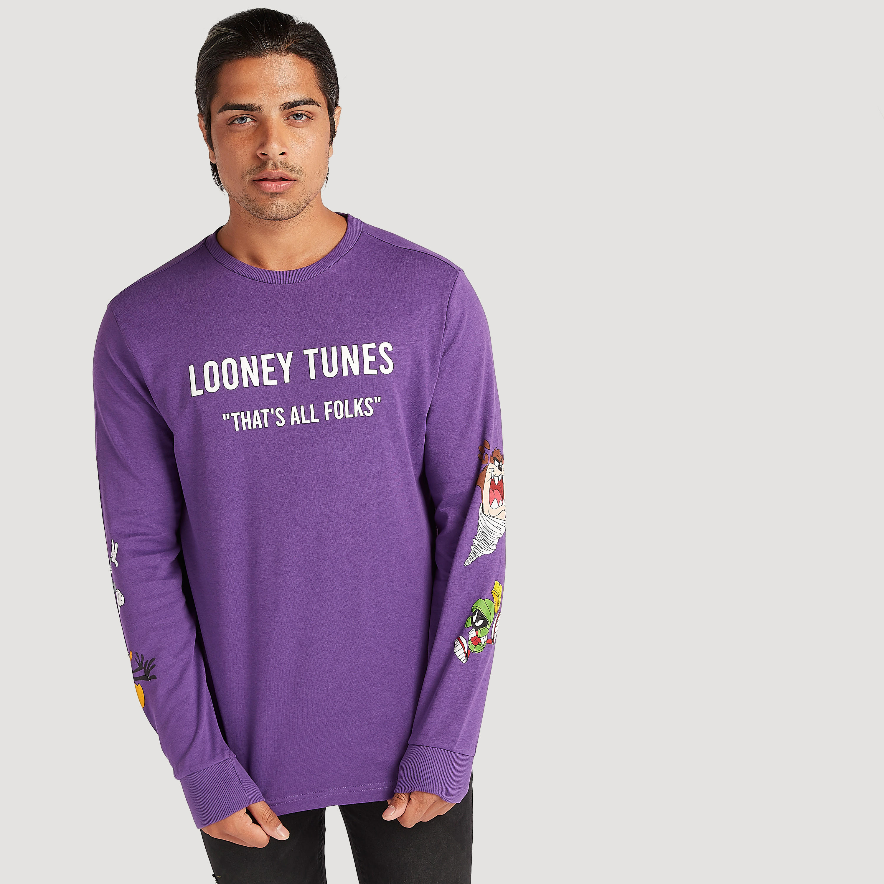 Printed Crew Neck Sweatshirt with Long Sleeves-men-winterwear-hoodiesandsweatshirts-image-5