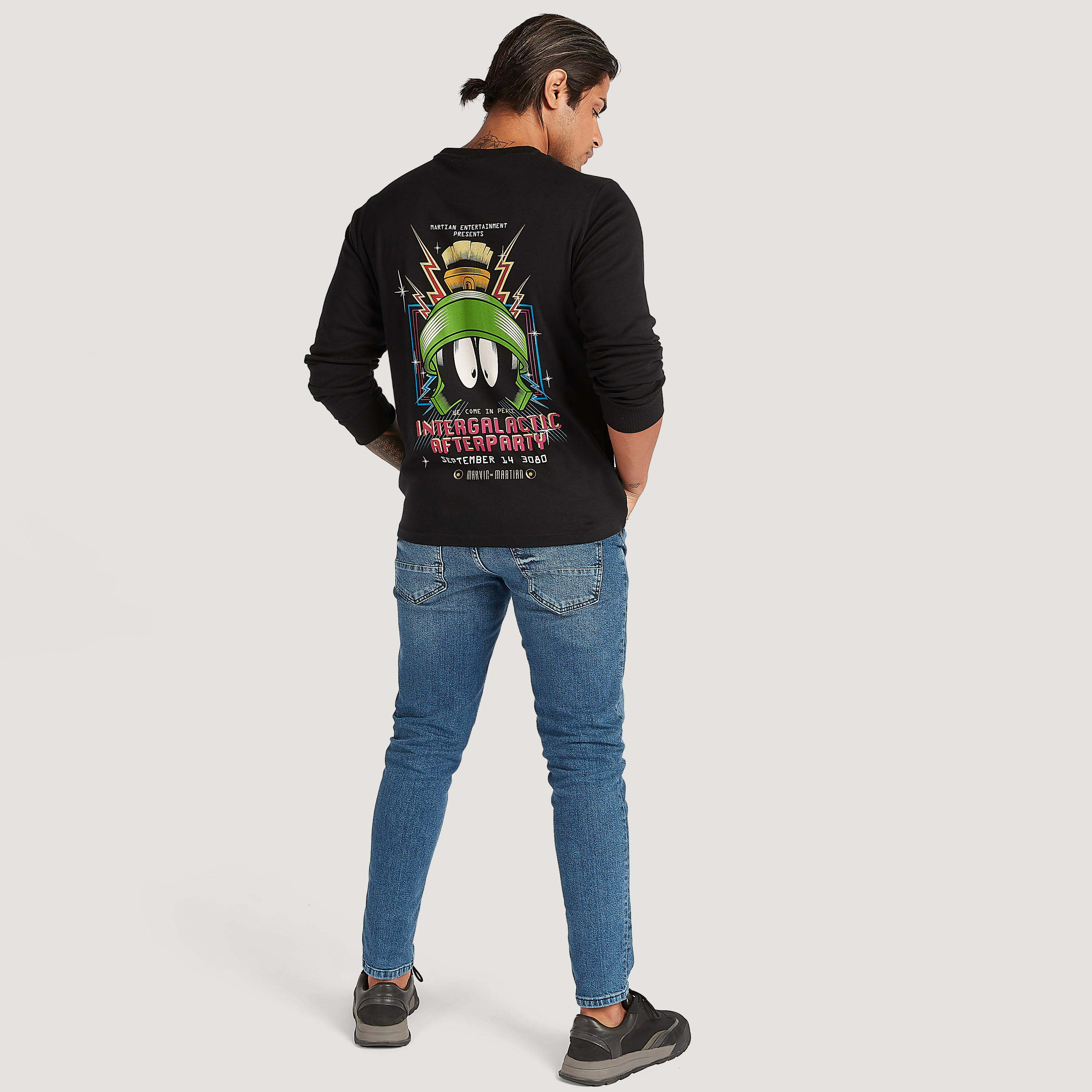 Printed Crew Neck Sweatshirt with Long Sleeves-men-winterwear-hoodiesandsweatshirts-image-5
