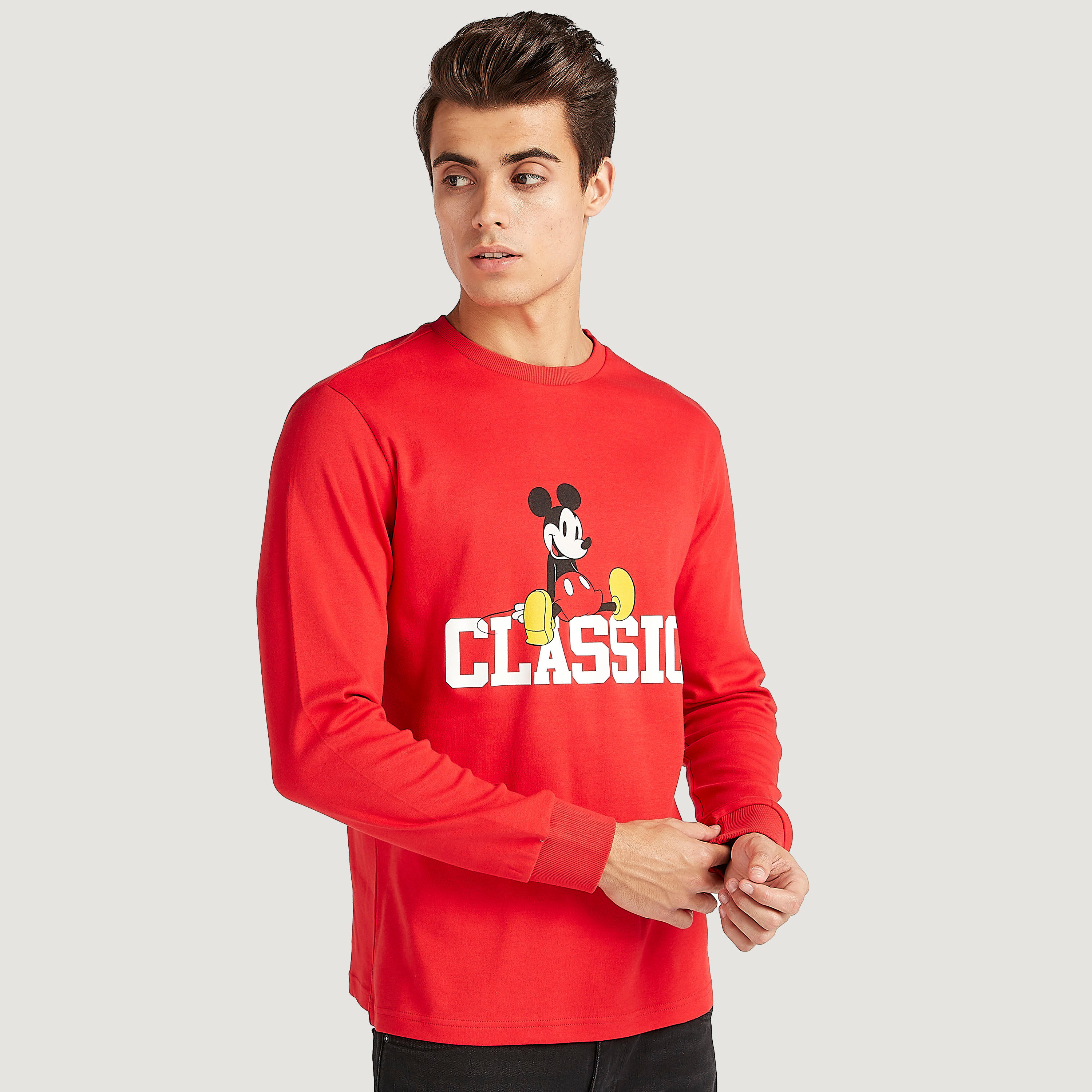 تيشيرت بأكمام طويلة وطبعات ميكي ماوس-men-clothing-tshirtsandpolos-tshirts-image-1