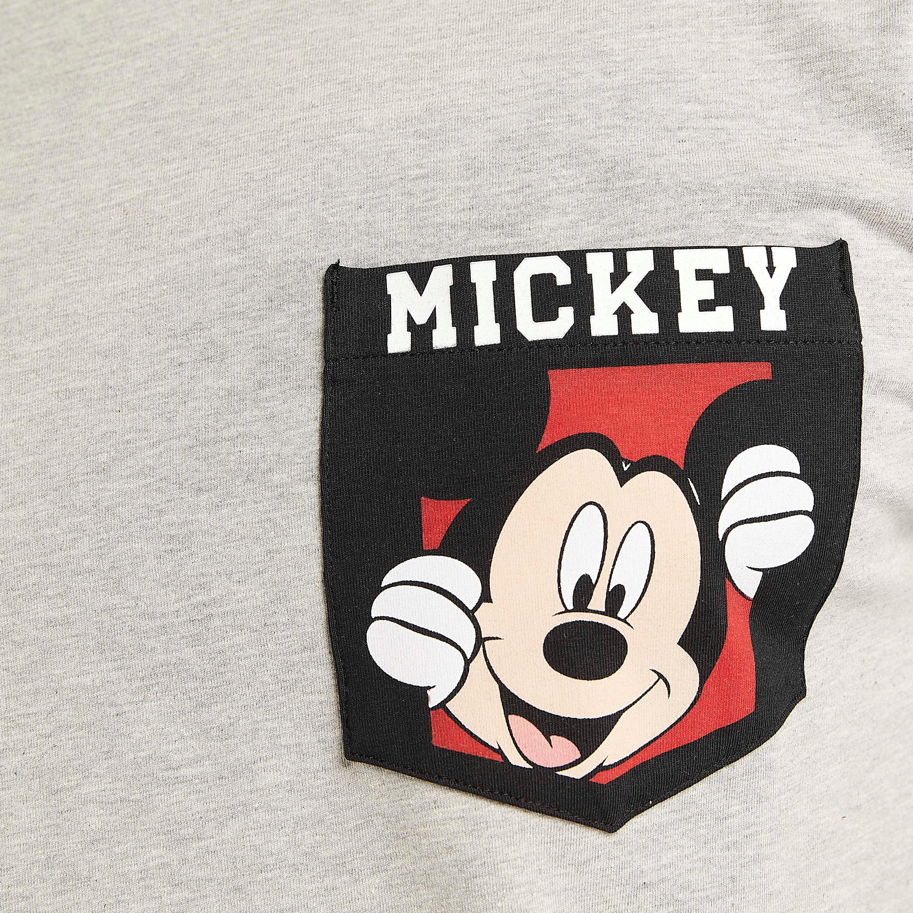 Mickey Mouse Print T-shirt with Short Sleeves-men-clothing-tshirtsandpolos-tshirts-image-5