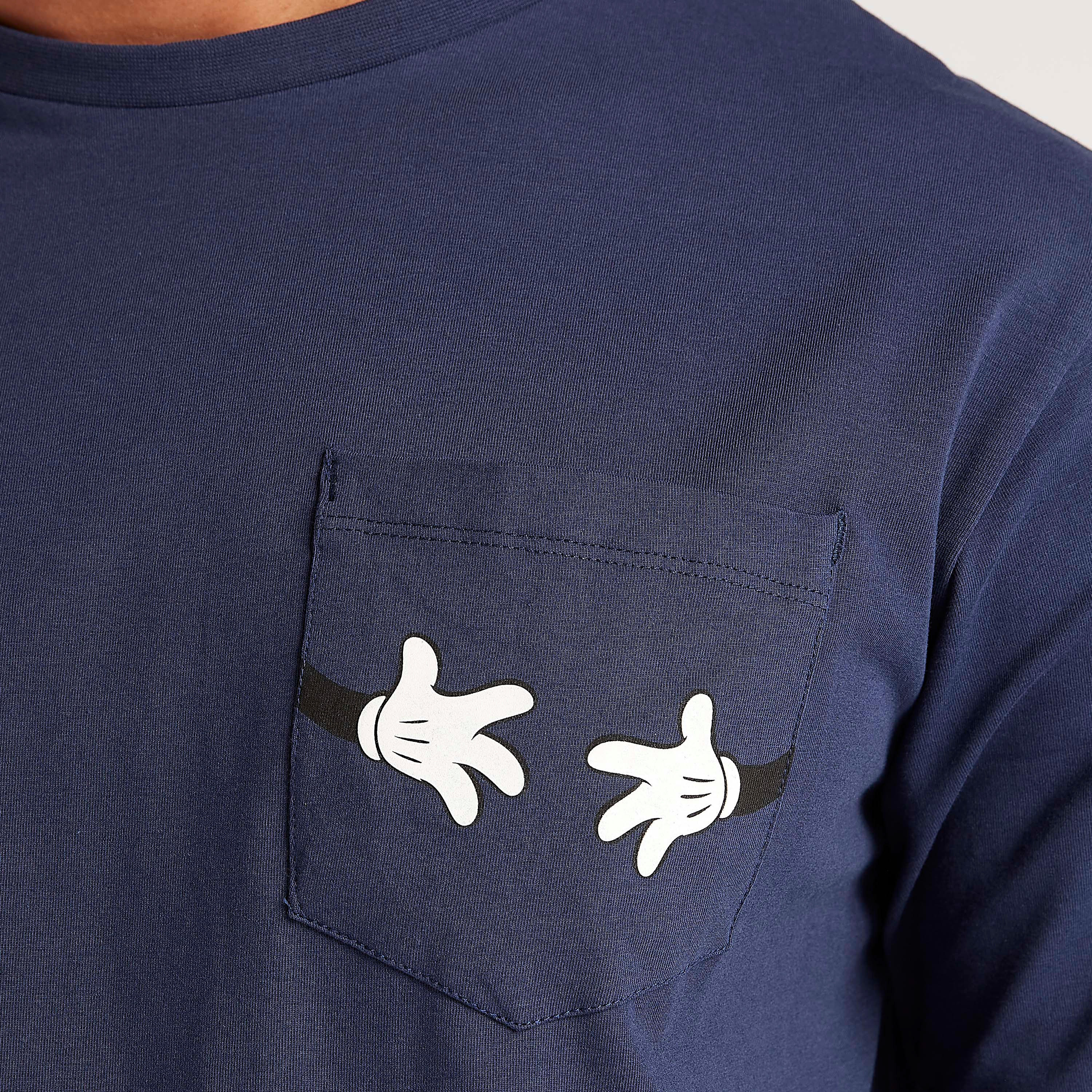 Mickey Mouse Print T-shirt with Short Sleeves-men-clothing-tshirtsandpolos-tshirts-image-3
