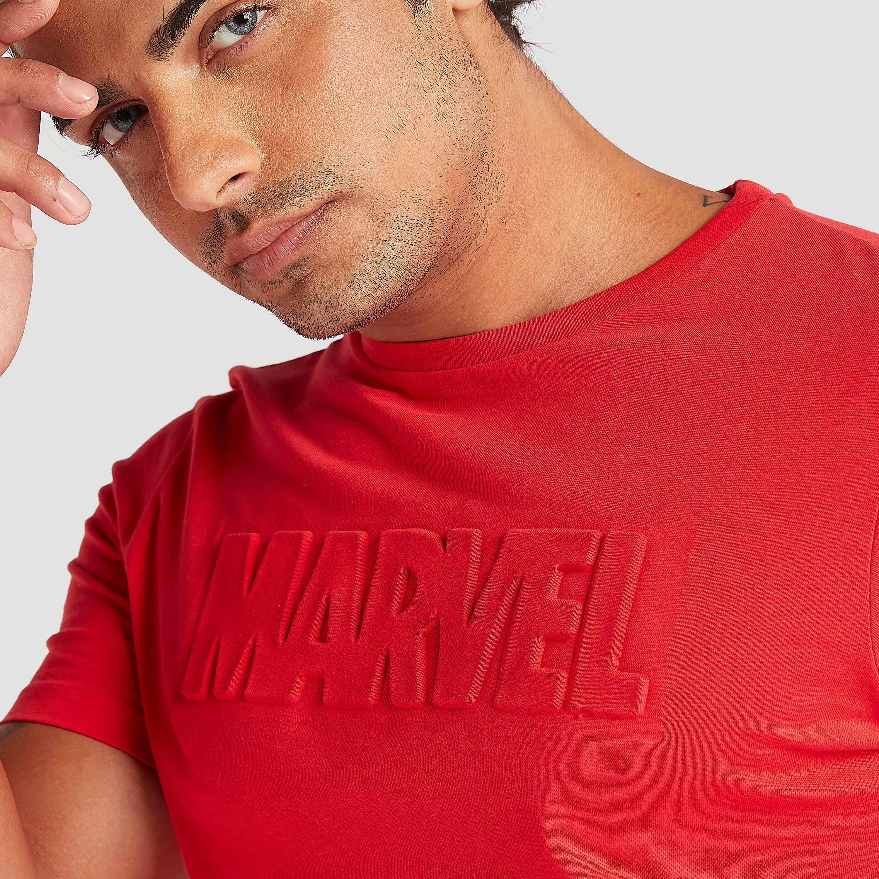 Marvel Print Crew Neck T-shirt with Short Sleeves-men-clothing-tshirtsandpolos-tshirts-image-3