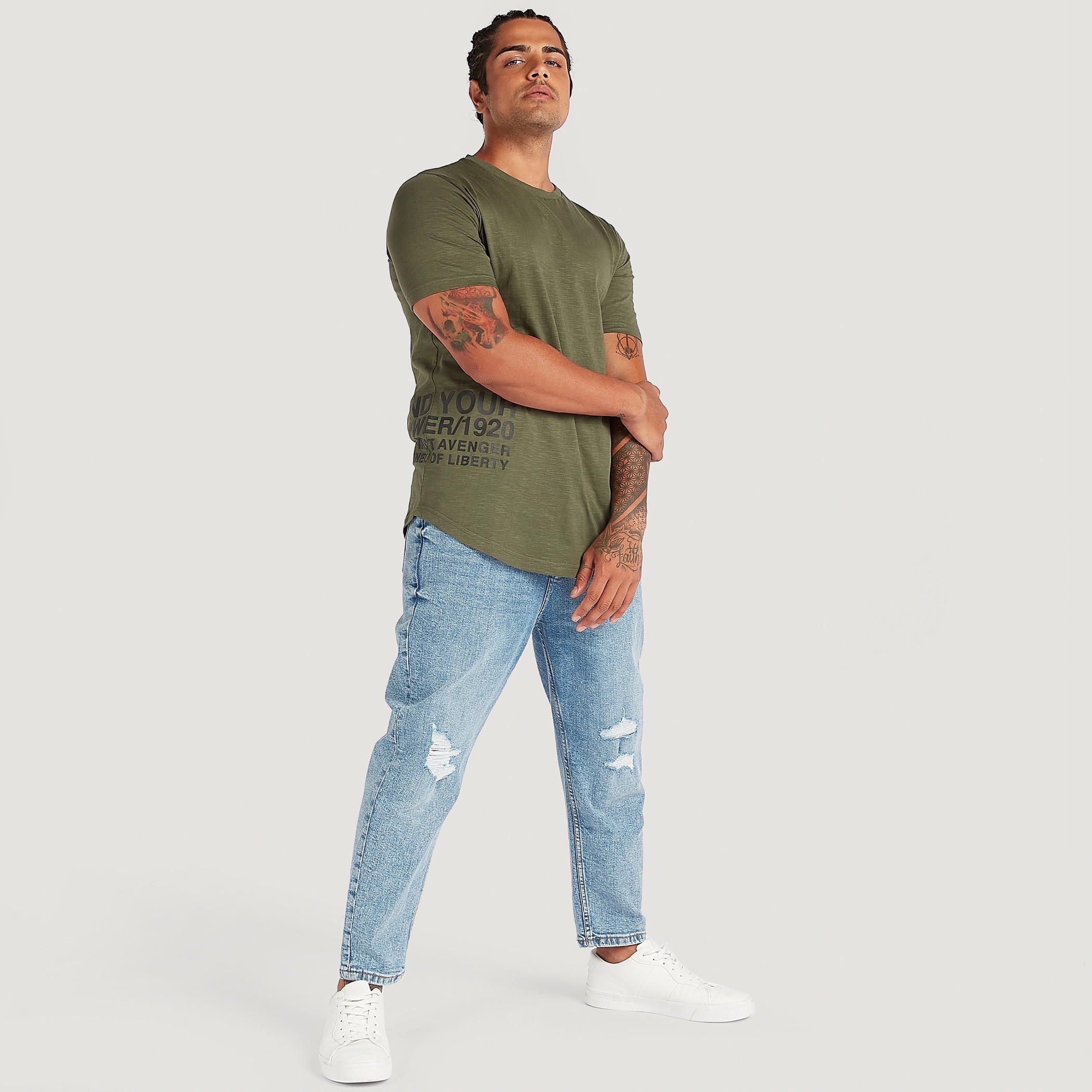 Printed Crew Neck T-shirt with Short Sleeves-men-clothing-tshirtsandpolos-tshirts-image-2