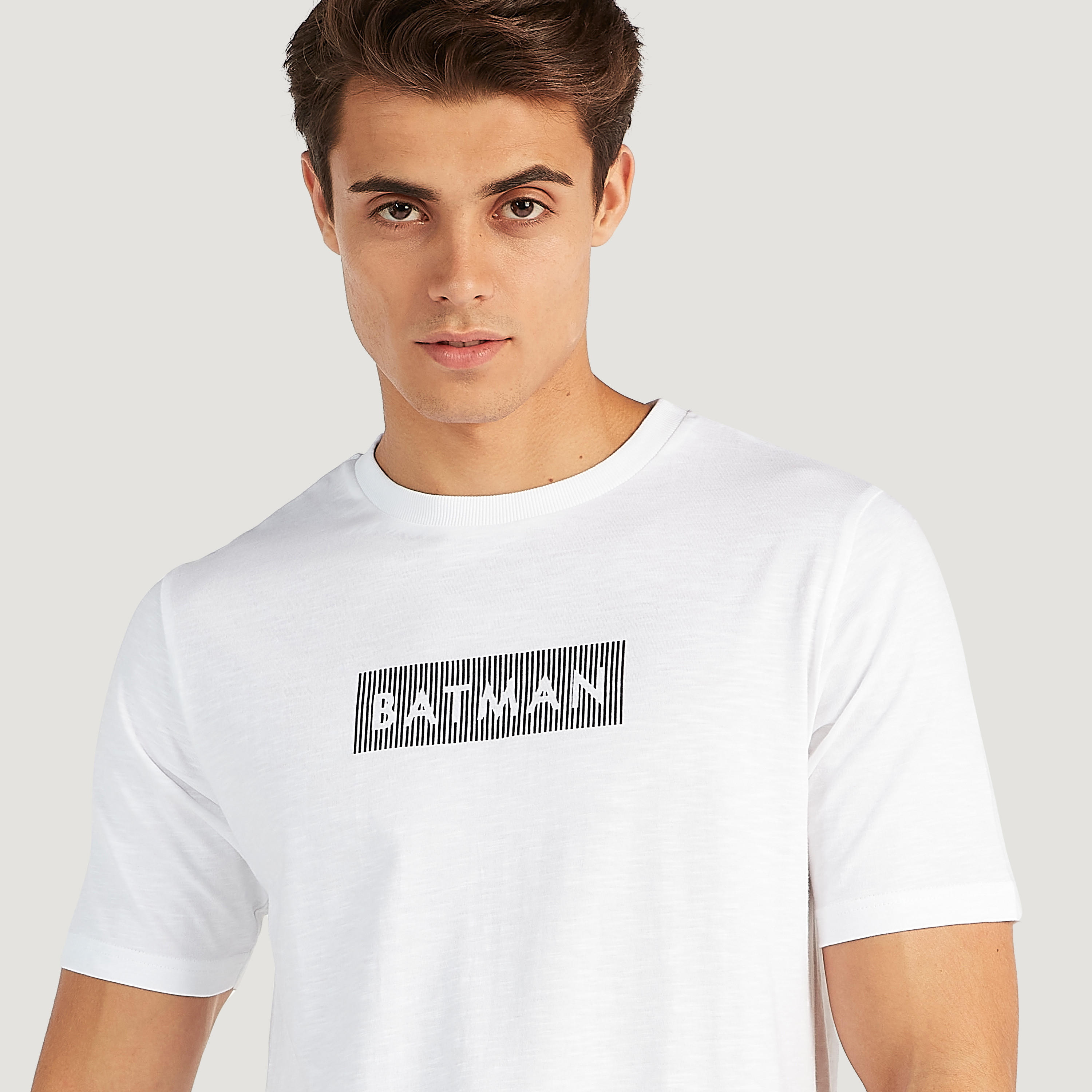 Batman Print Crew Neck T-shirt with Short Sleeves-men-clothing-tshirtsandpolos-tshirts-image-3